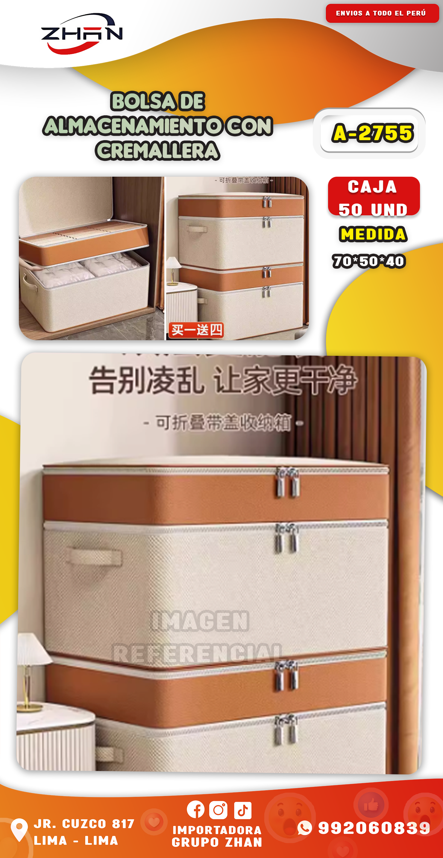 BOLSA DE ALMACENAMIENTO CON CREMALLERA