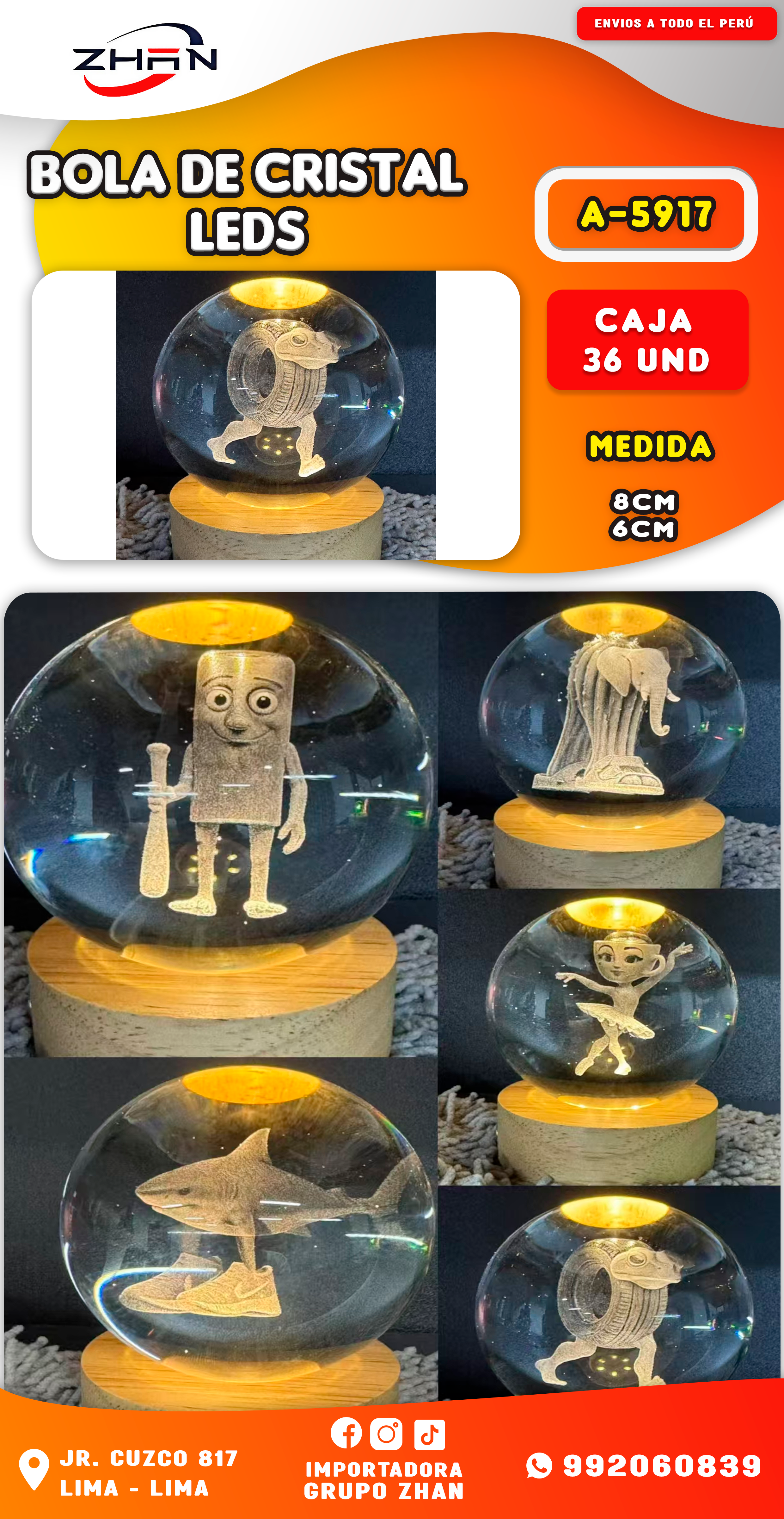 BOLA DE CRISTAL LEDS