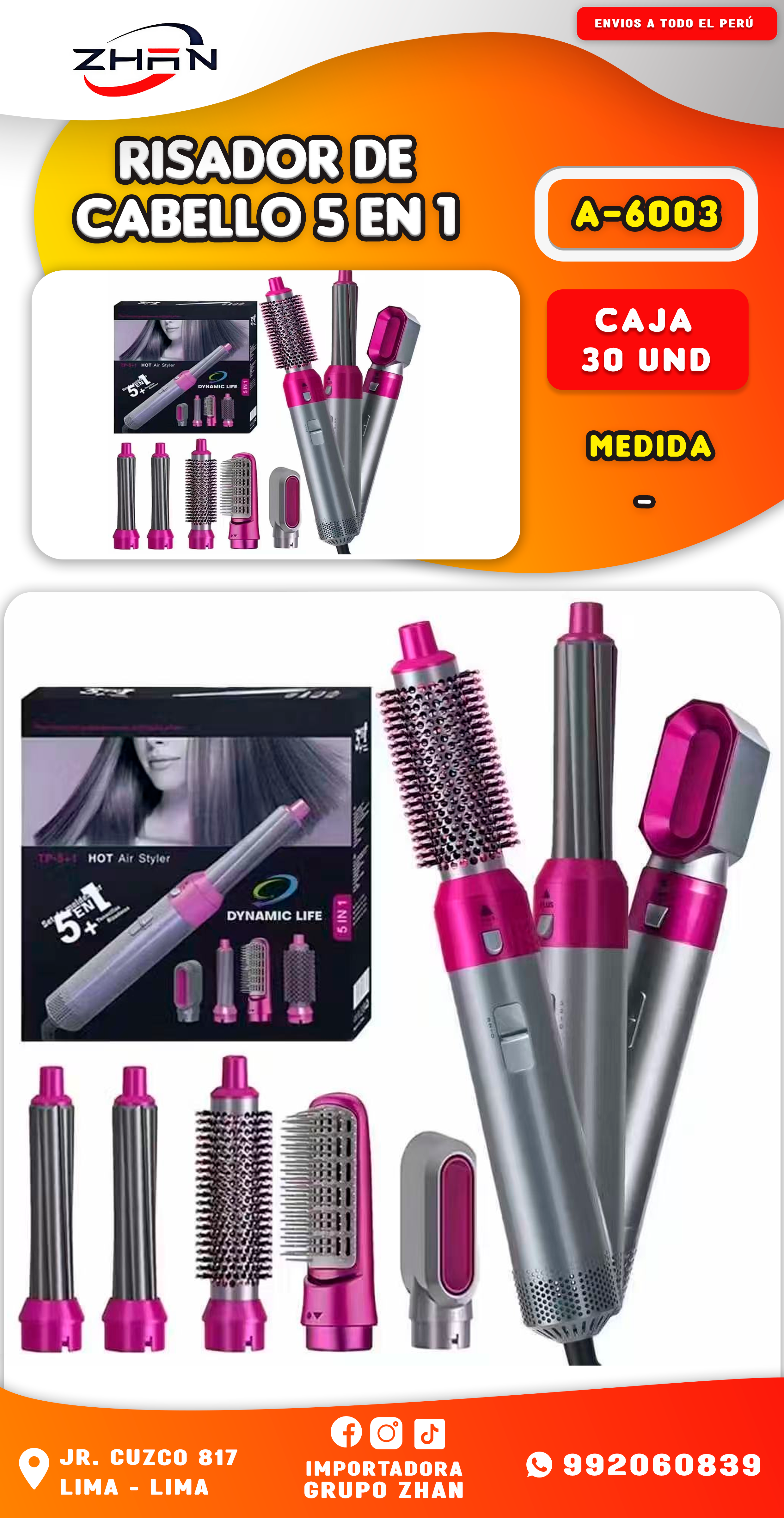 RISADOR DE CABELLO 5 EN 1