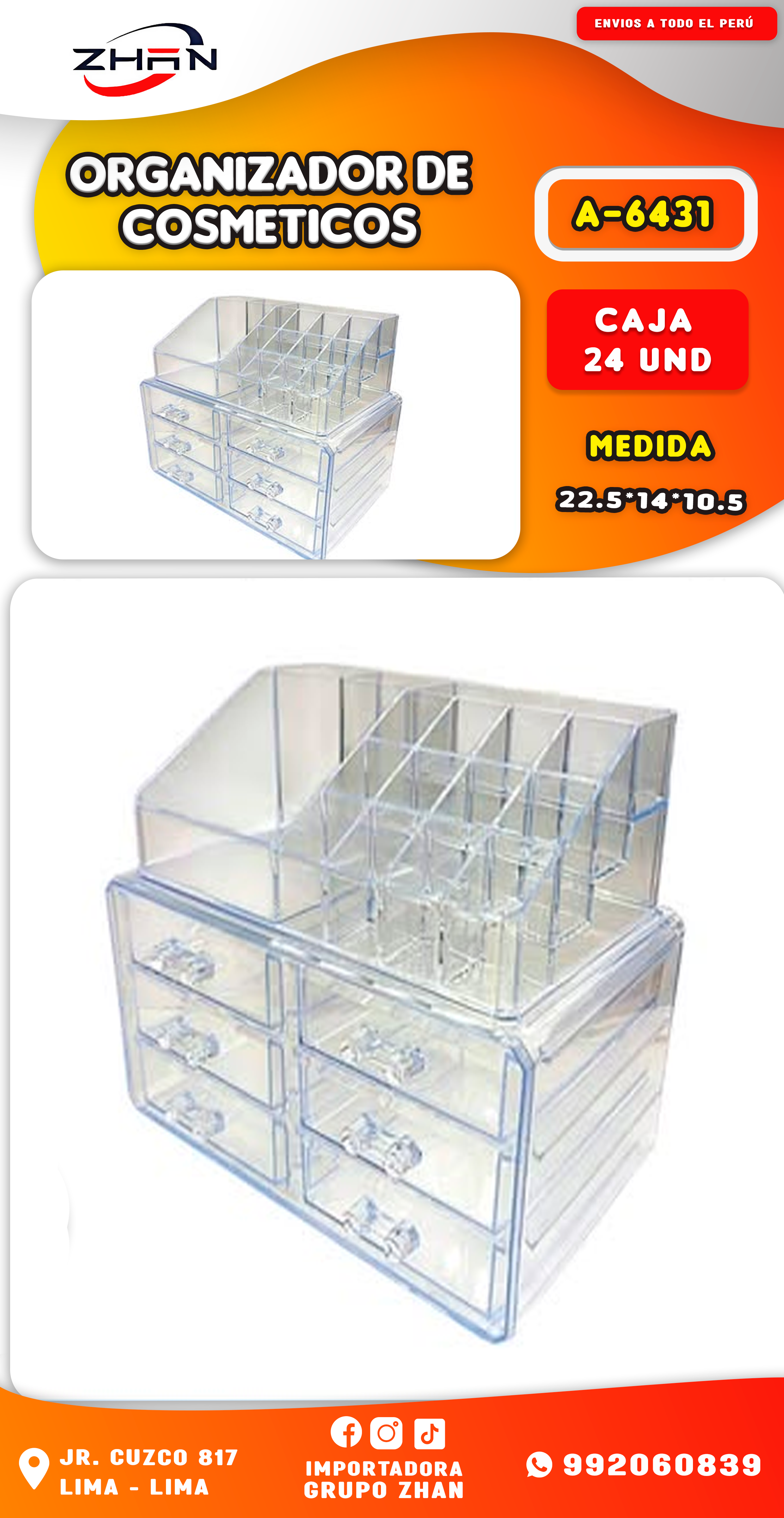 ORGANIZADOR DE COSMETICOS