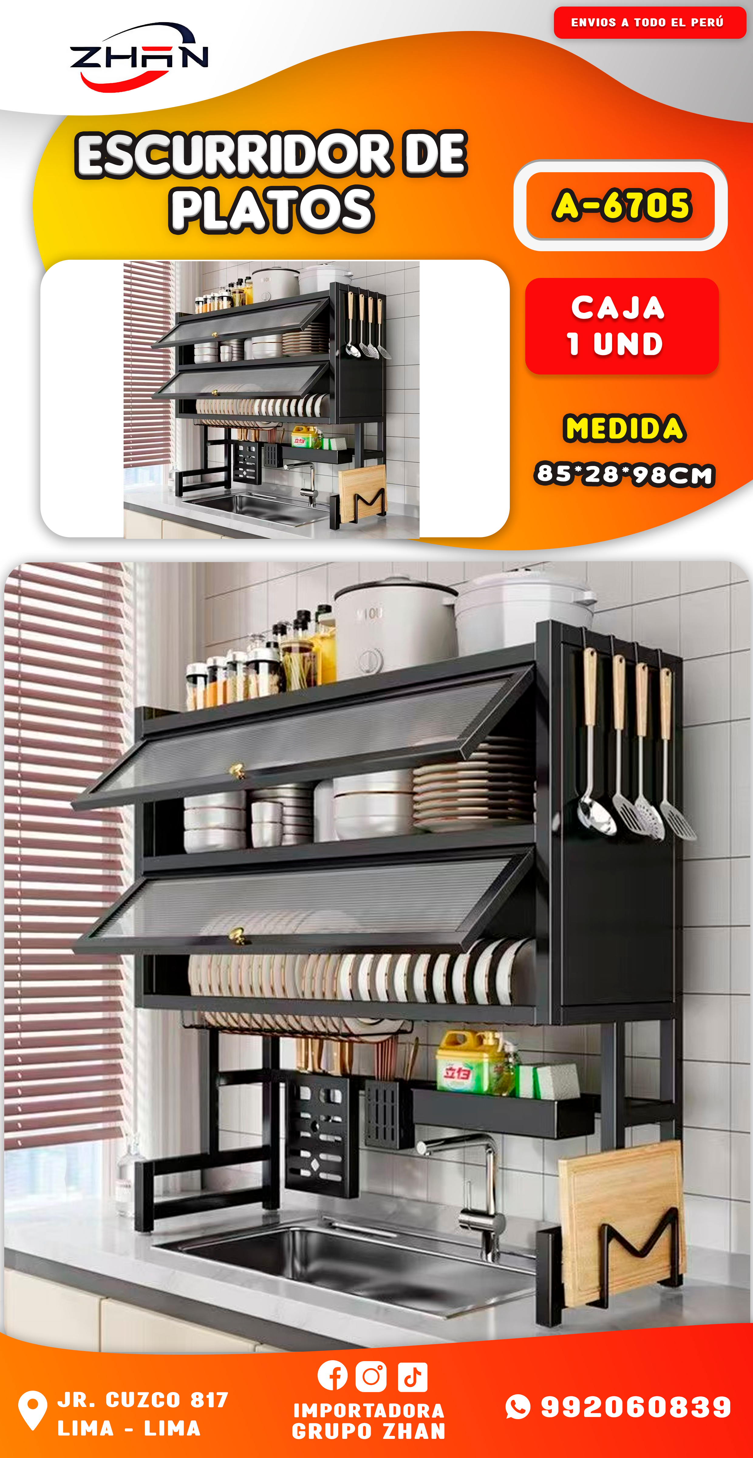 ESCURRIDOR DE PLATO 85 cm