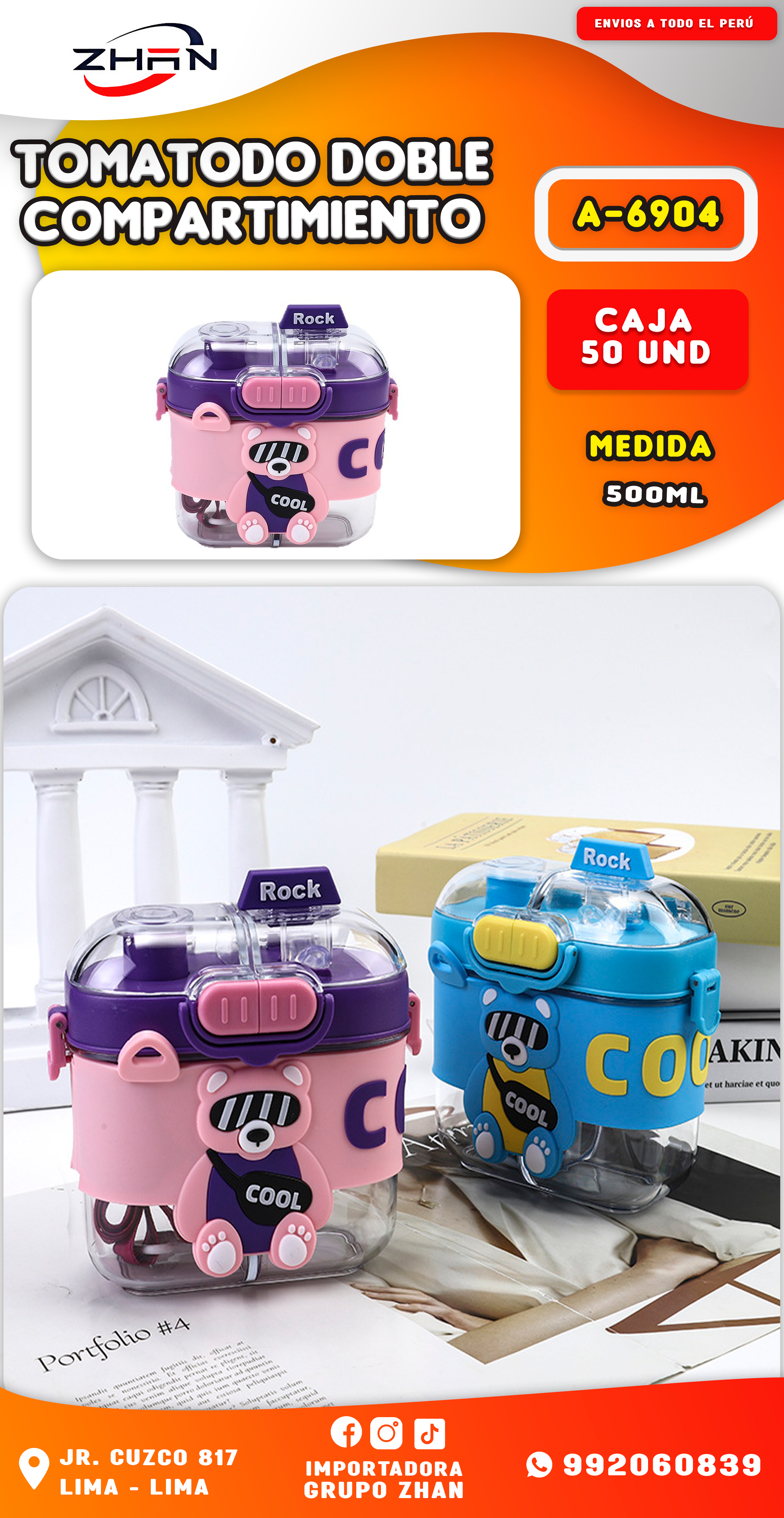 TOMATODO DOBLE COMPARTIMENTO