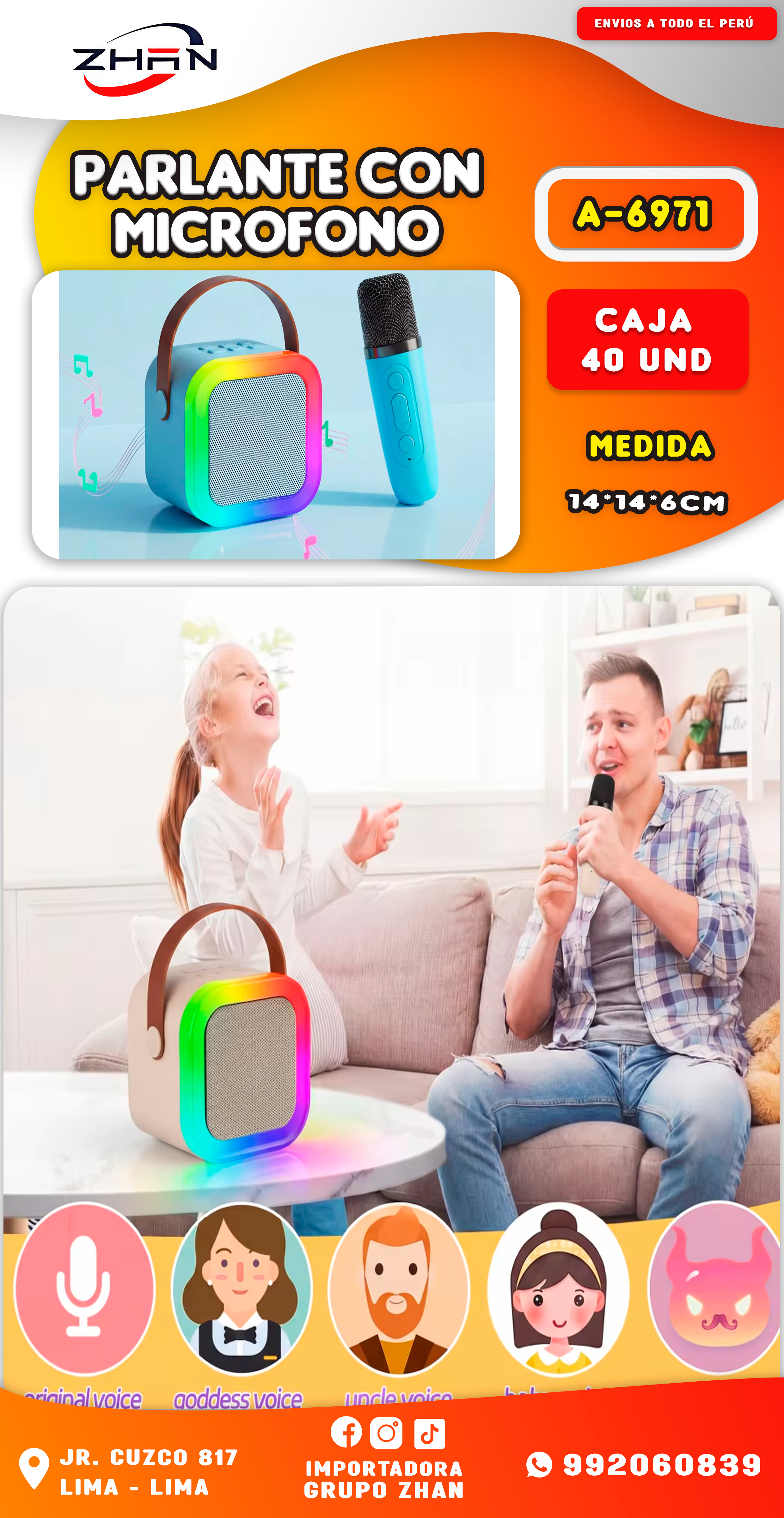 PARLANTE CON MICROFONO