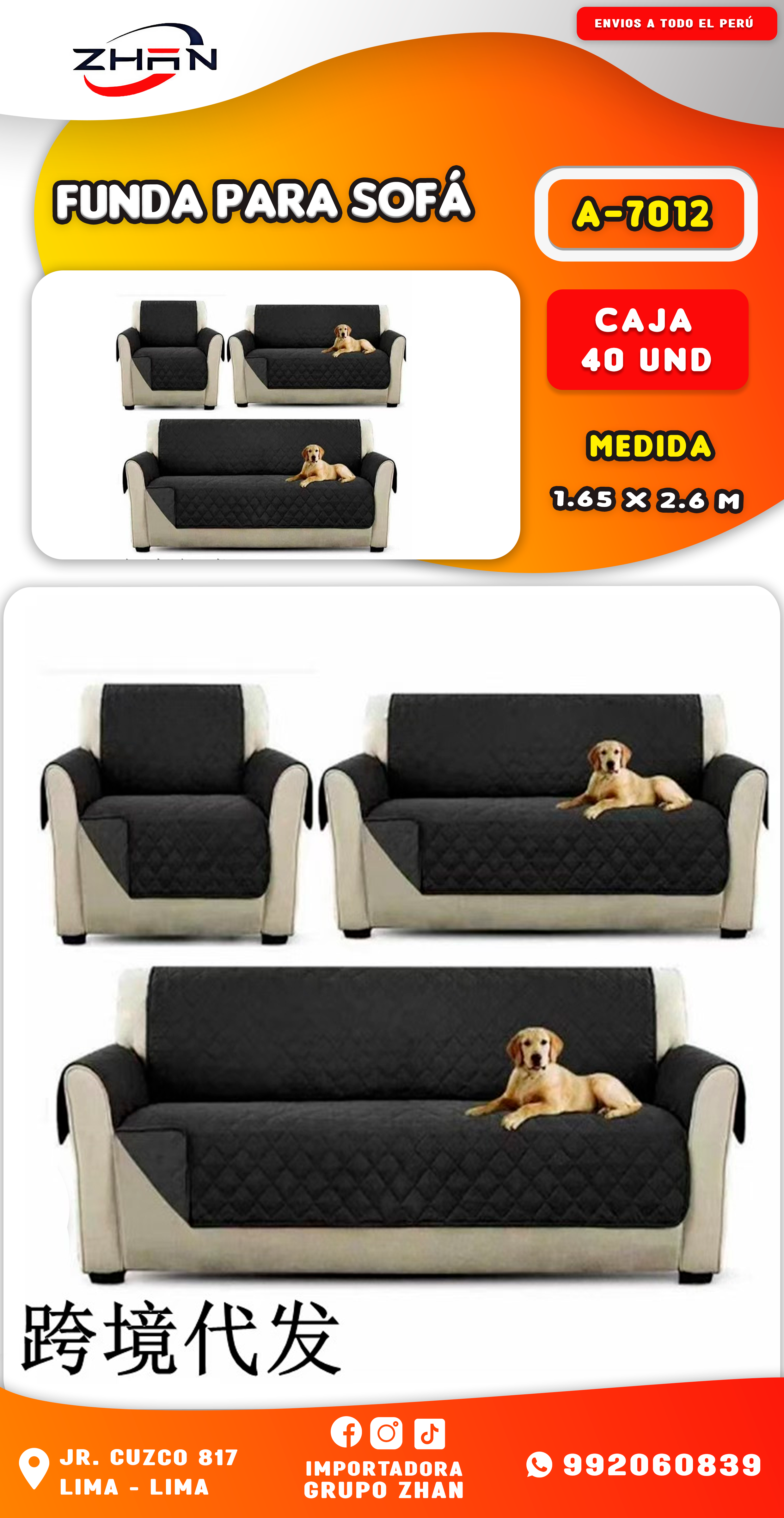 FUNDA PARA SOFA