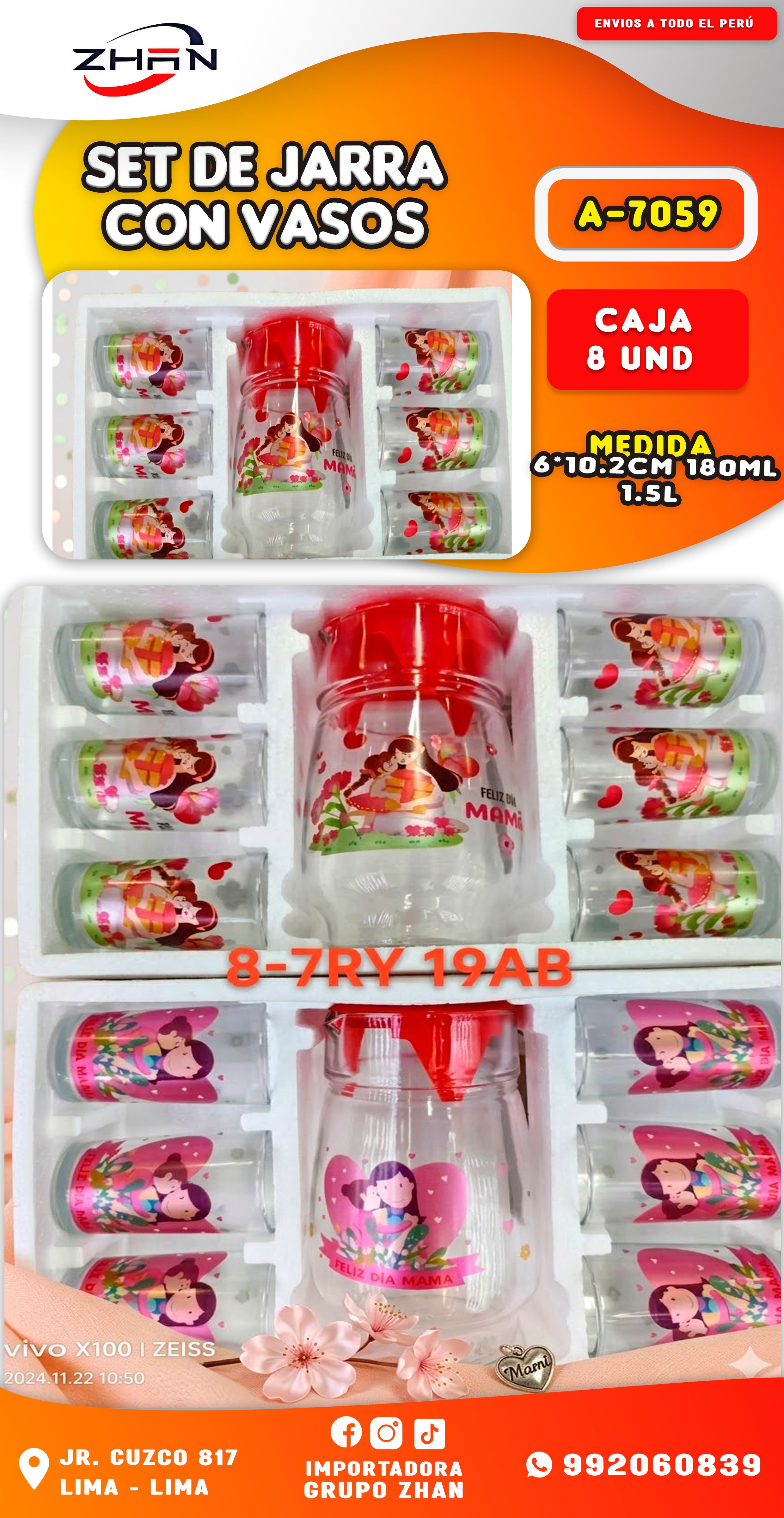 SET DE JARRA CON VASOS