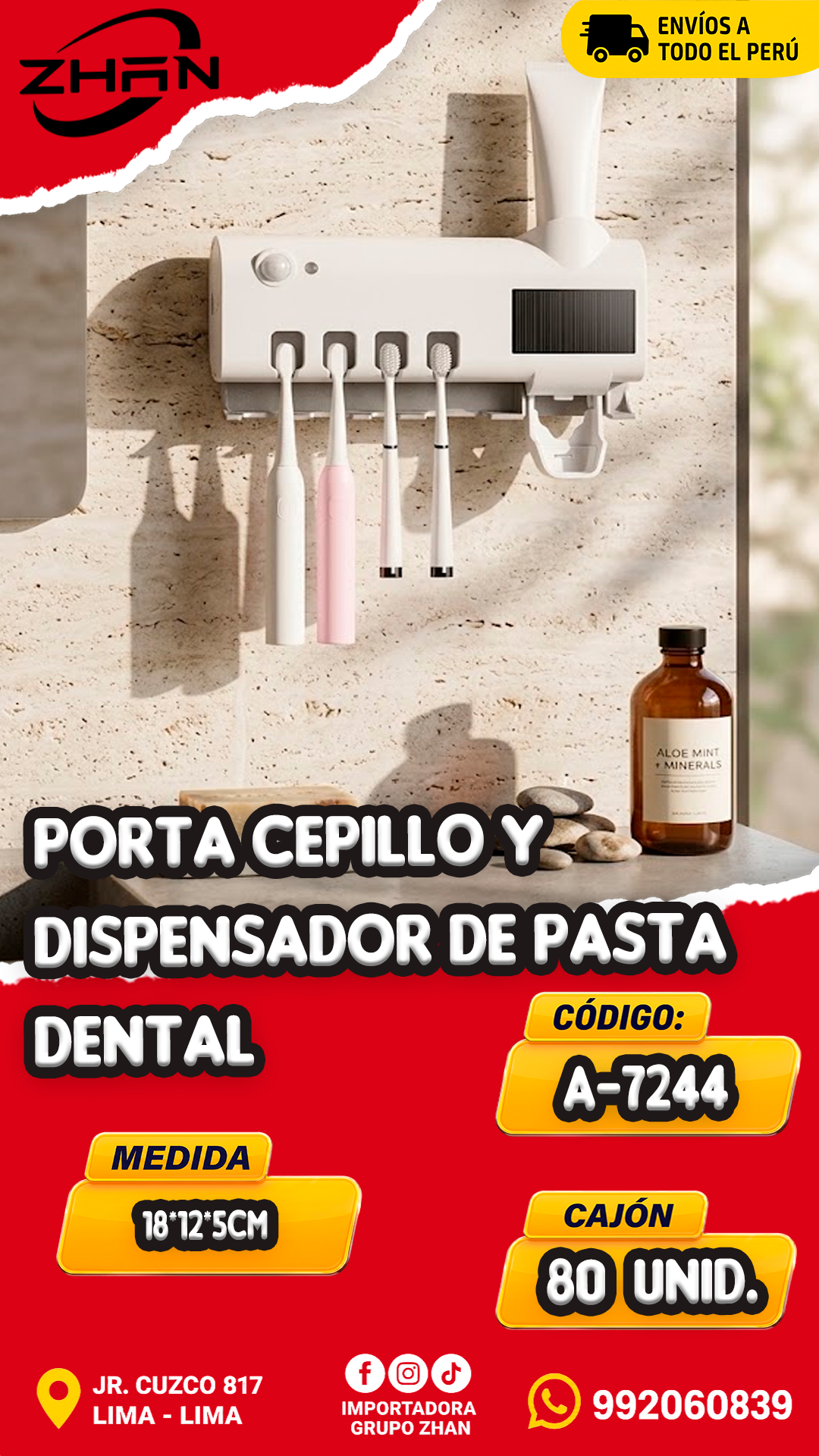 DISPENSADOR DE PASTA DENTAL