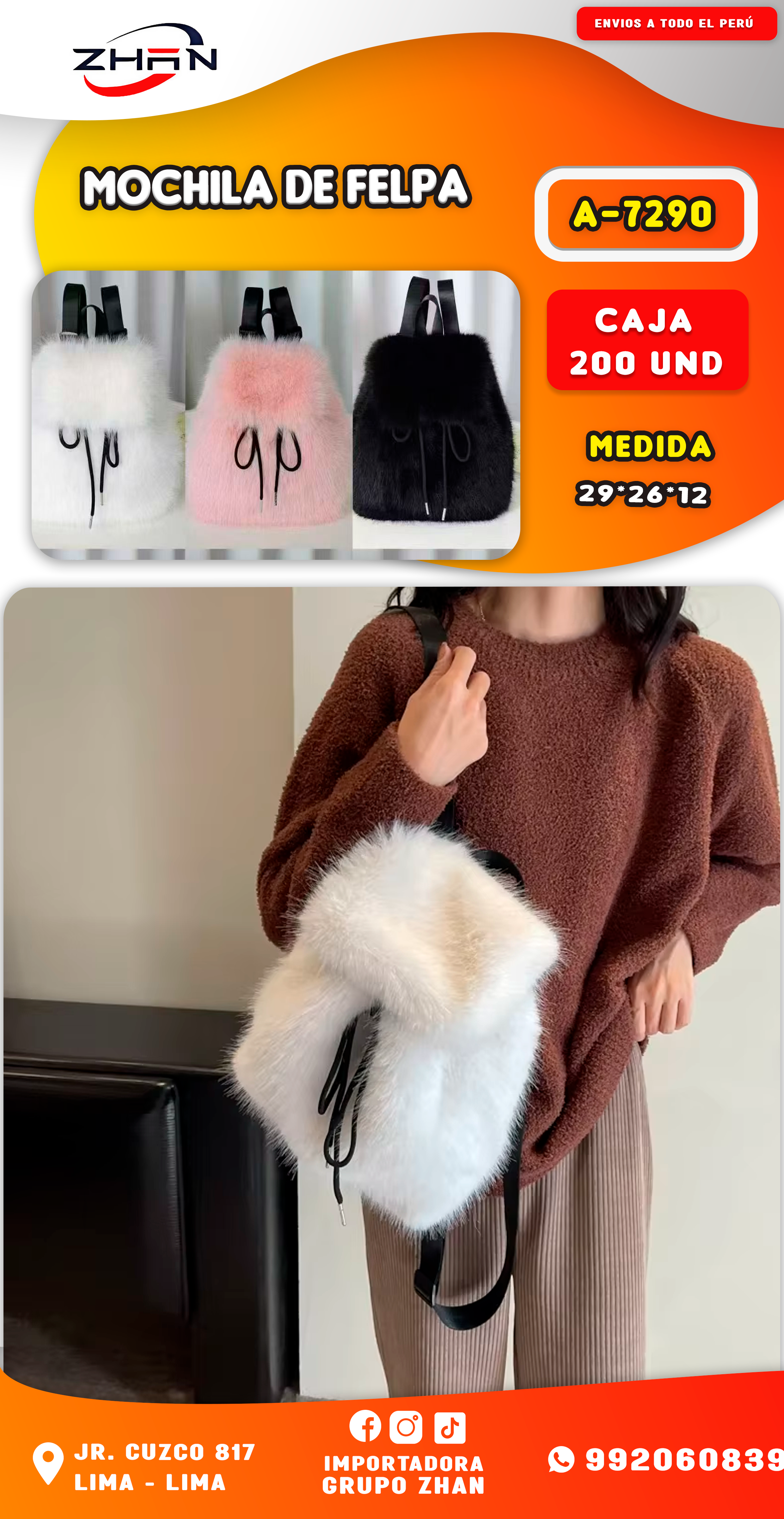 MOCHILA DE FELPA