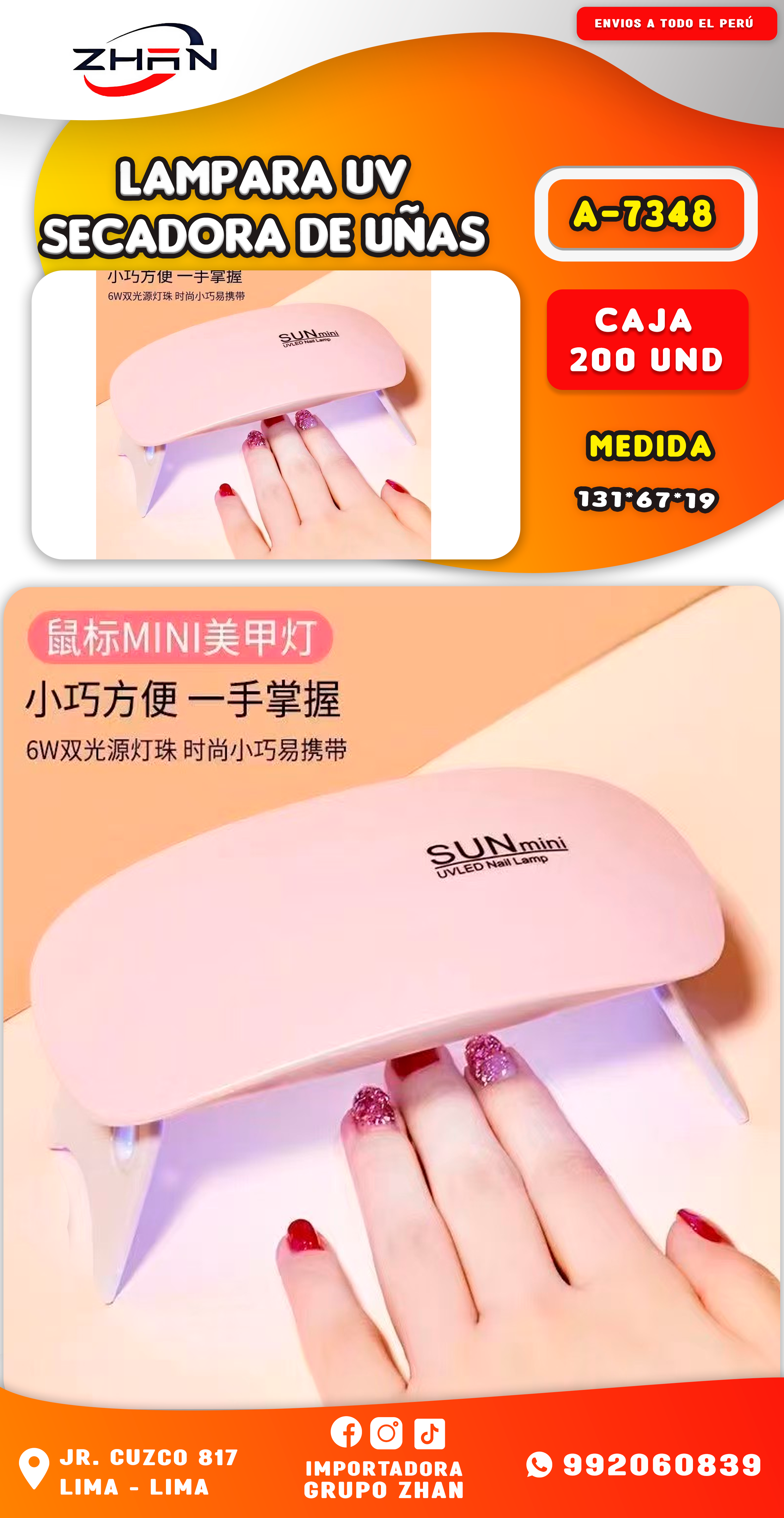 LAMPARA UV SECADORA DE UÑAS