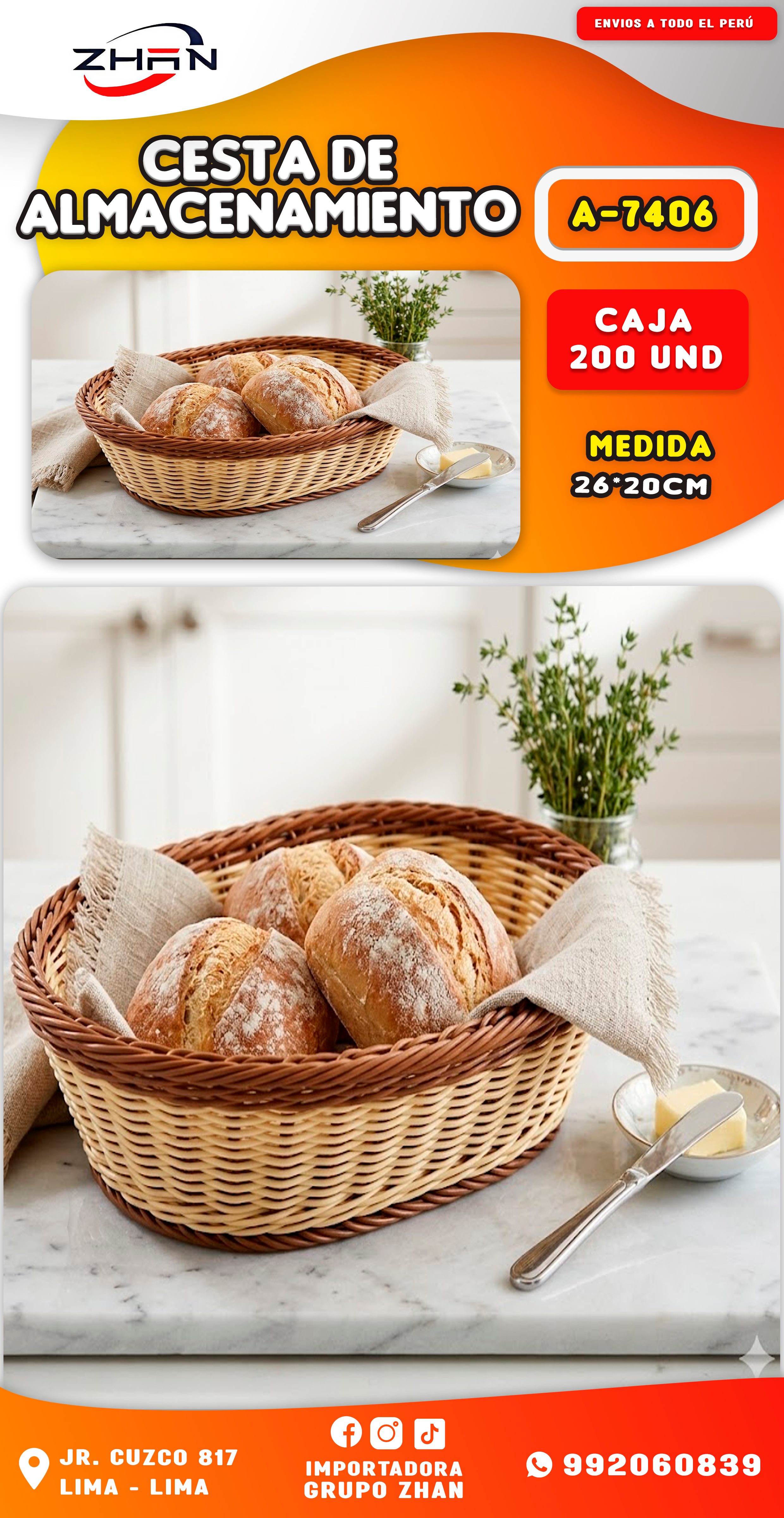 CESTA DE ALMACENAMIENTO DE RATÁN