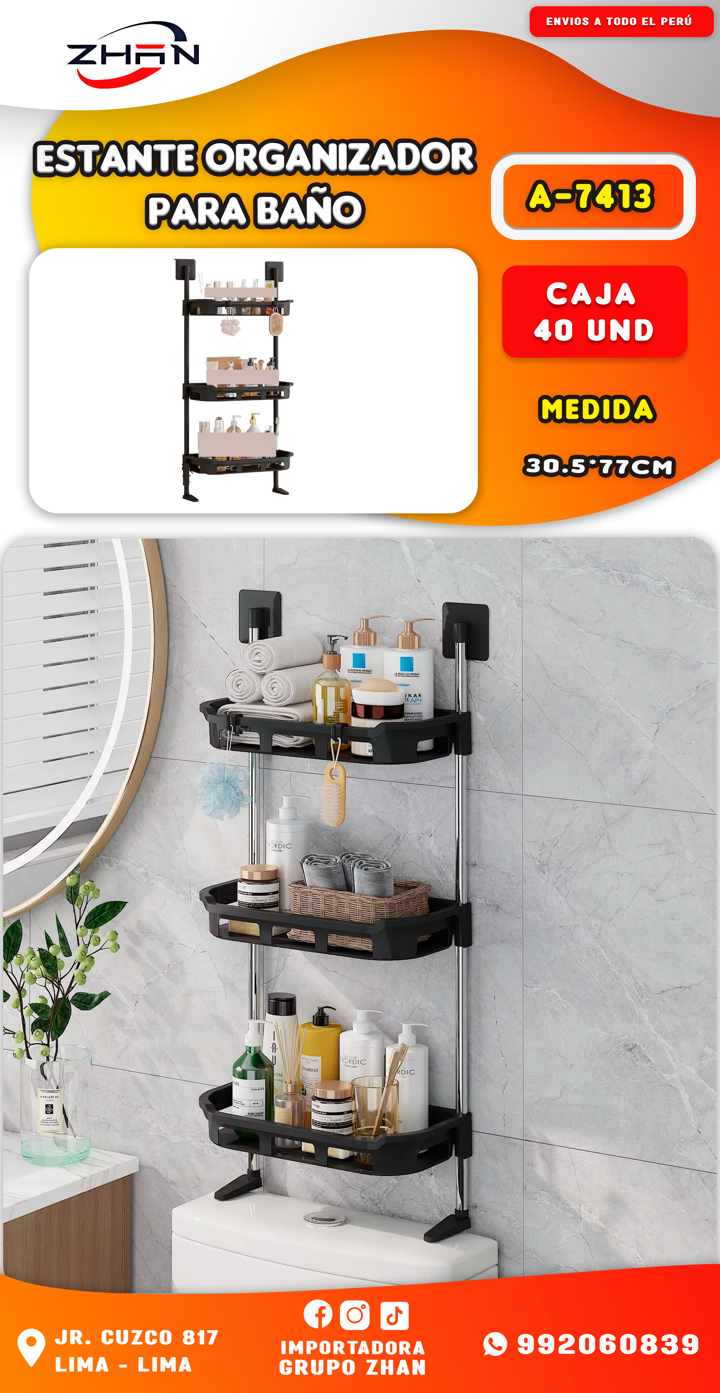 ESTANTE ORGANIZADOR PARA BAÑO