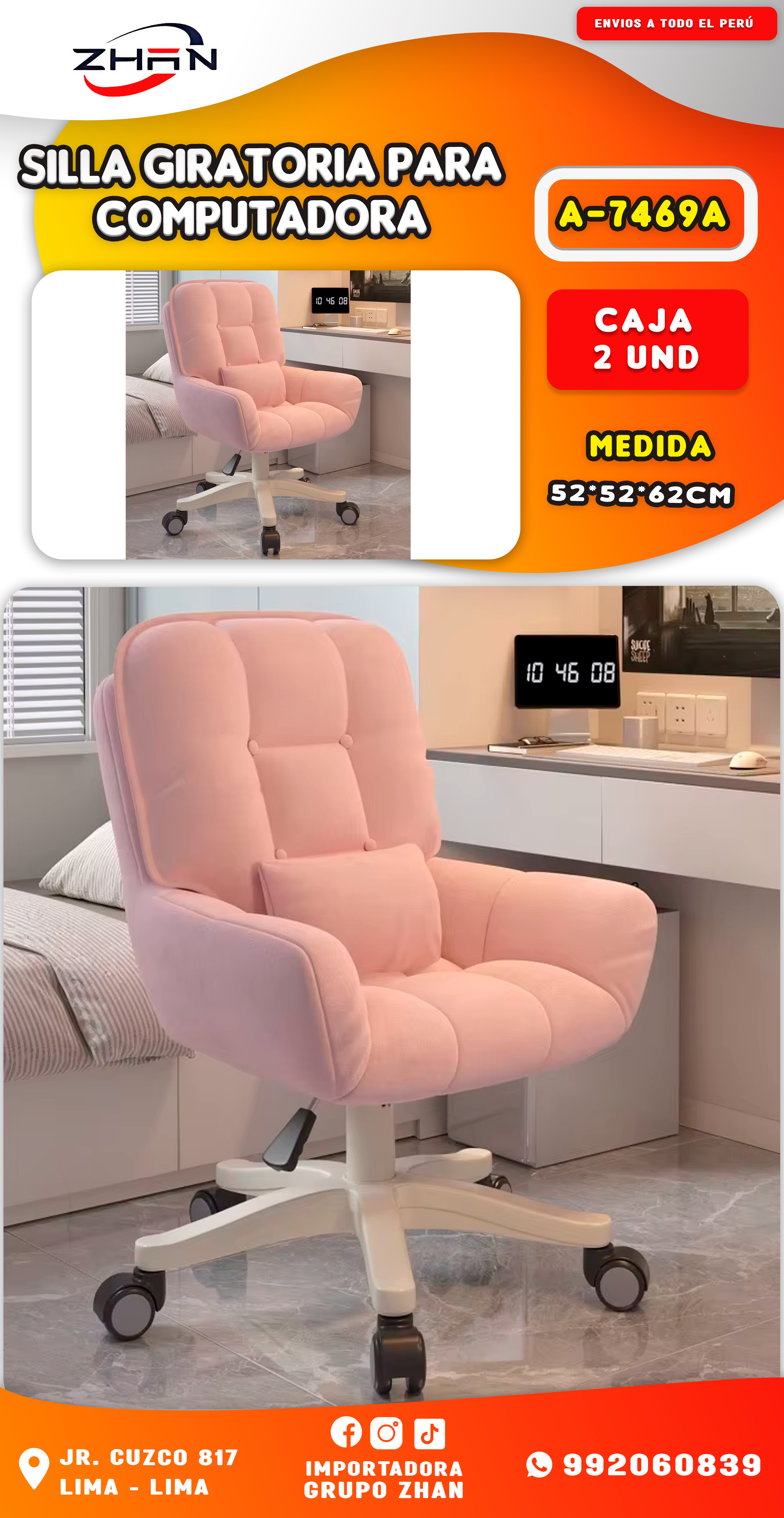 SILLA GIRATORIA PARA COMPUTADORA