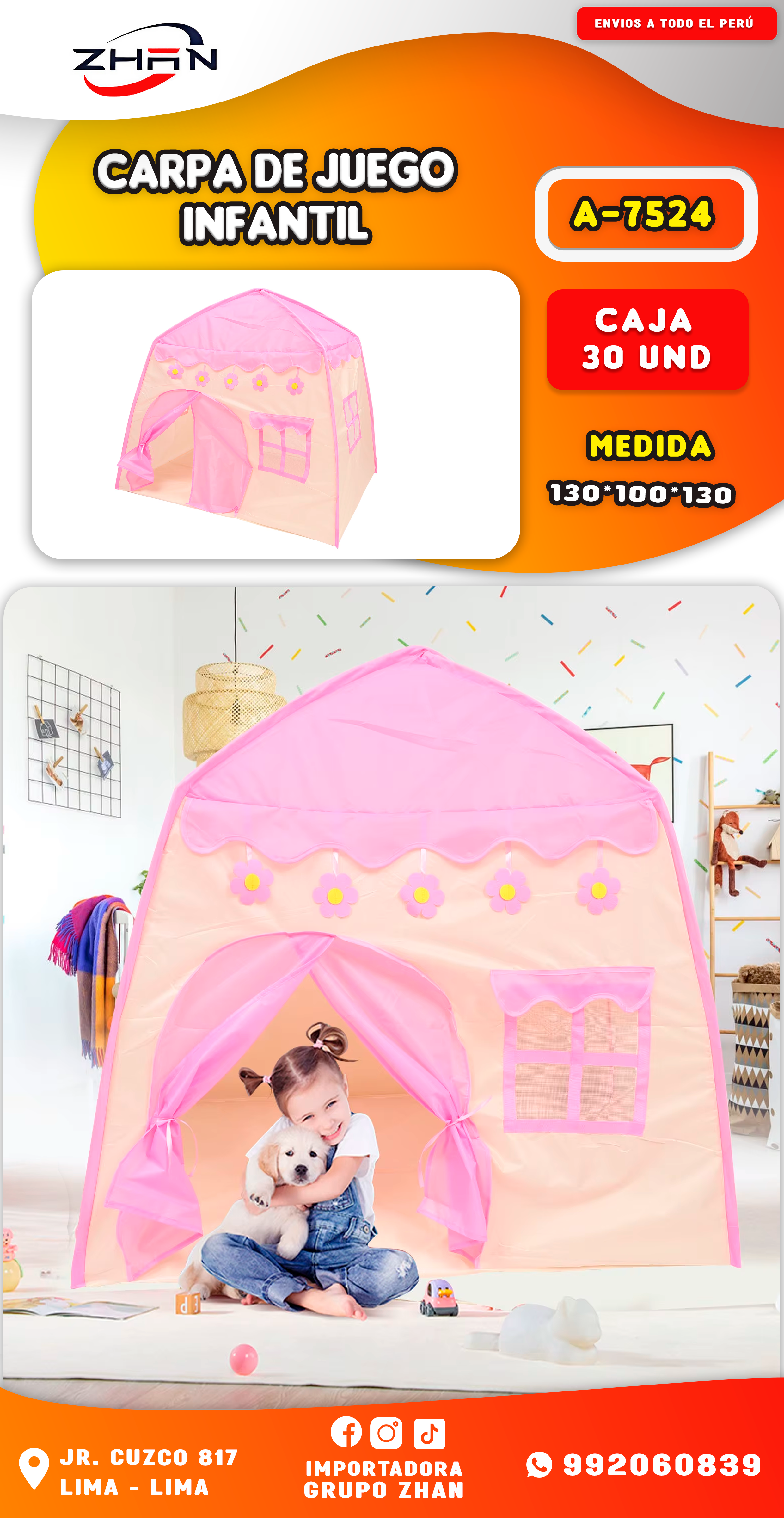 CARPA DE JUEGO INFANTIL