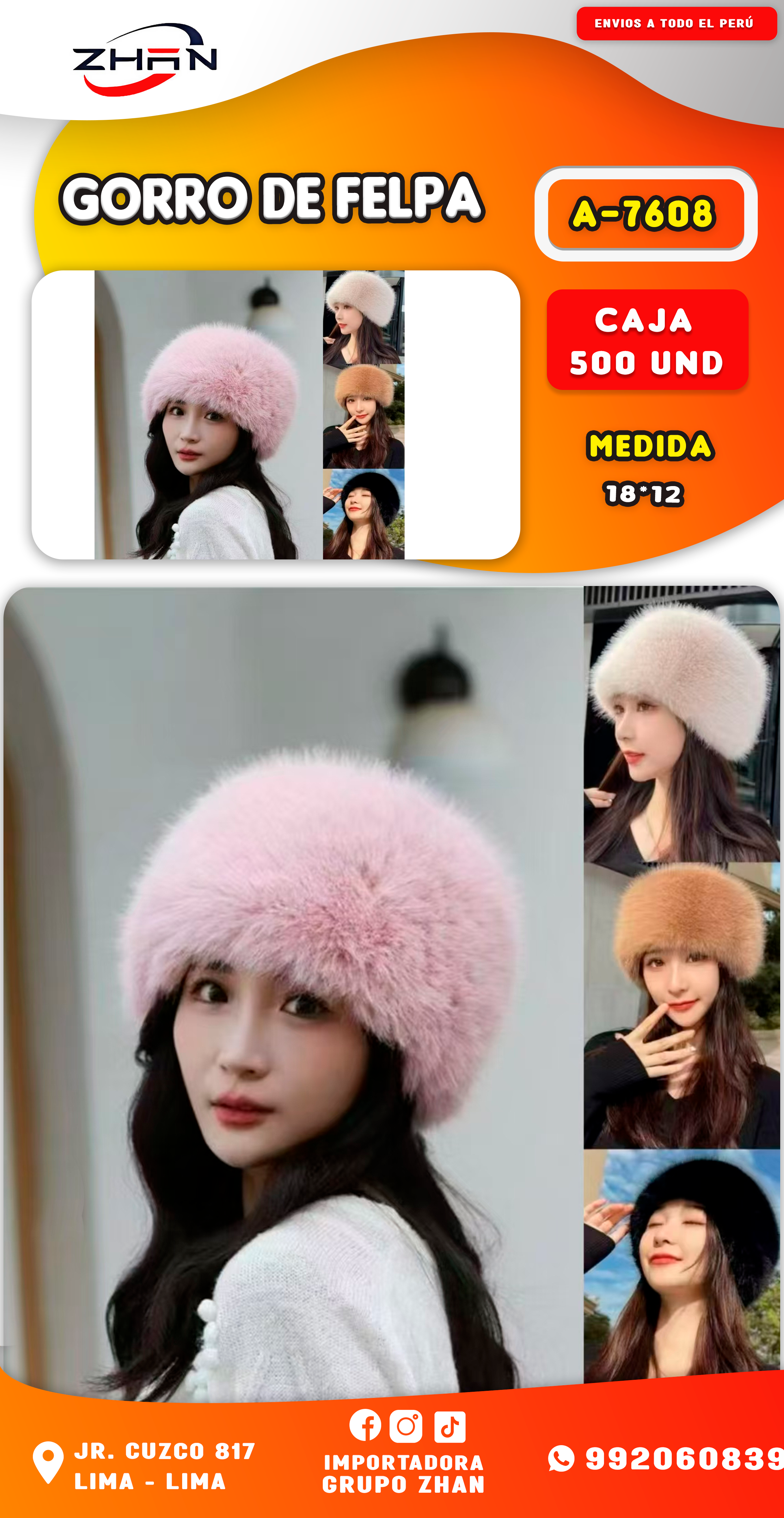 GORRO DE FELPA