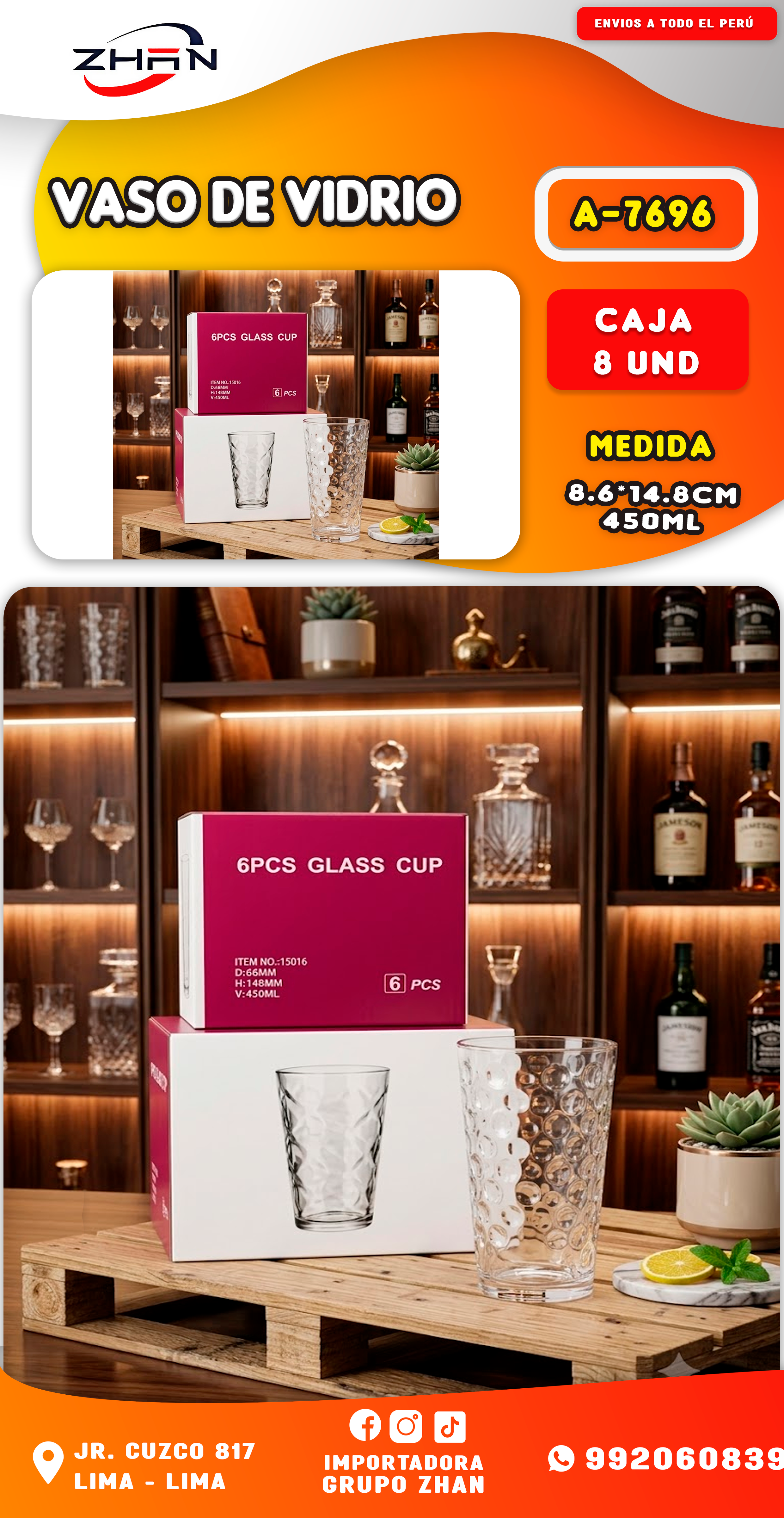 VASO DE VIDRIO