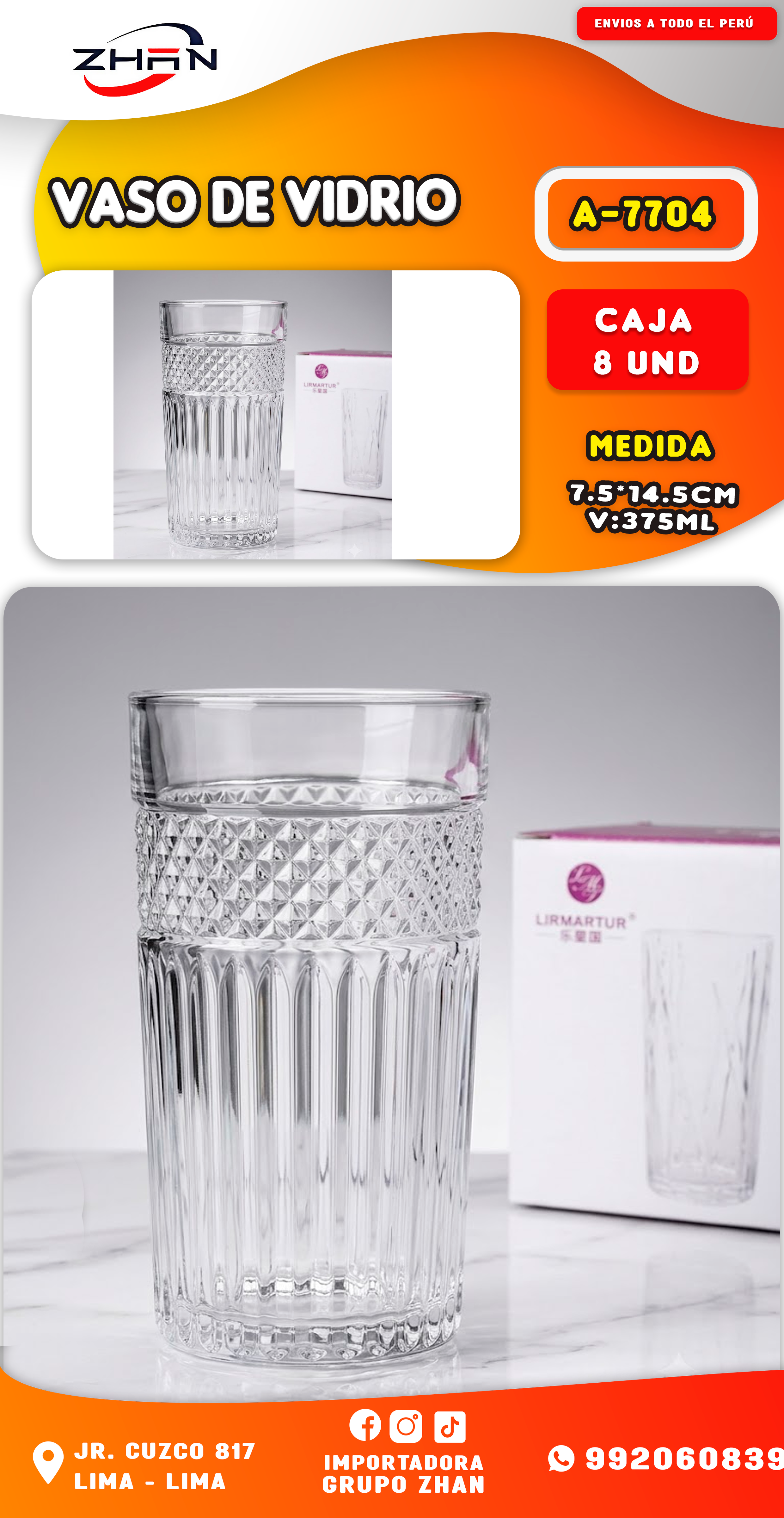 VASO DE VIDRIO