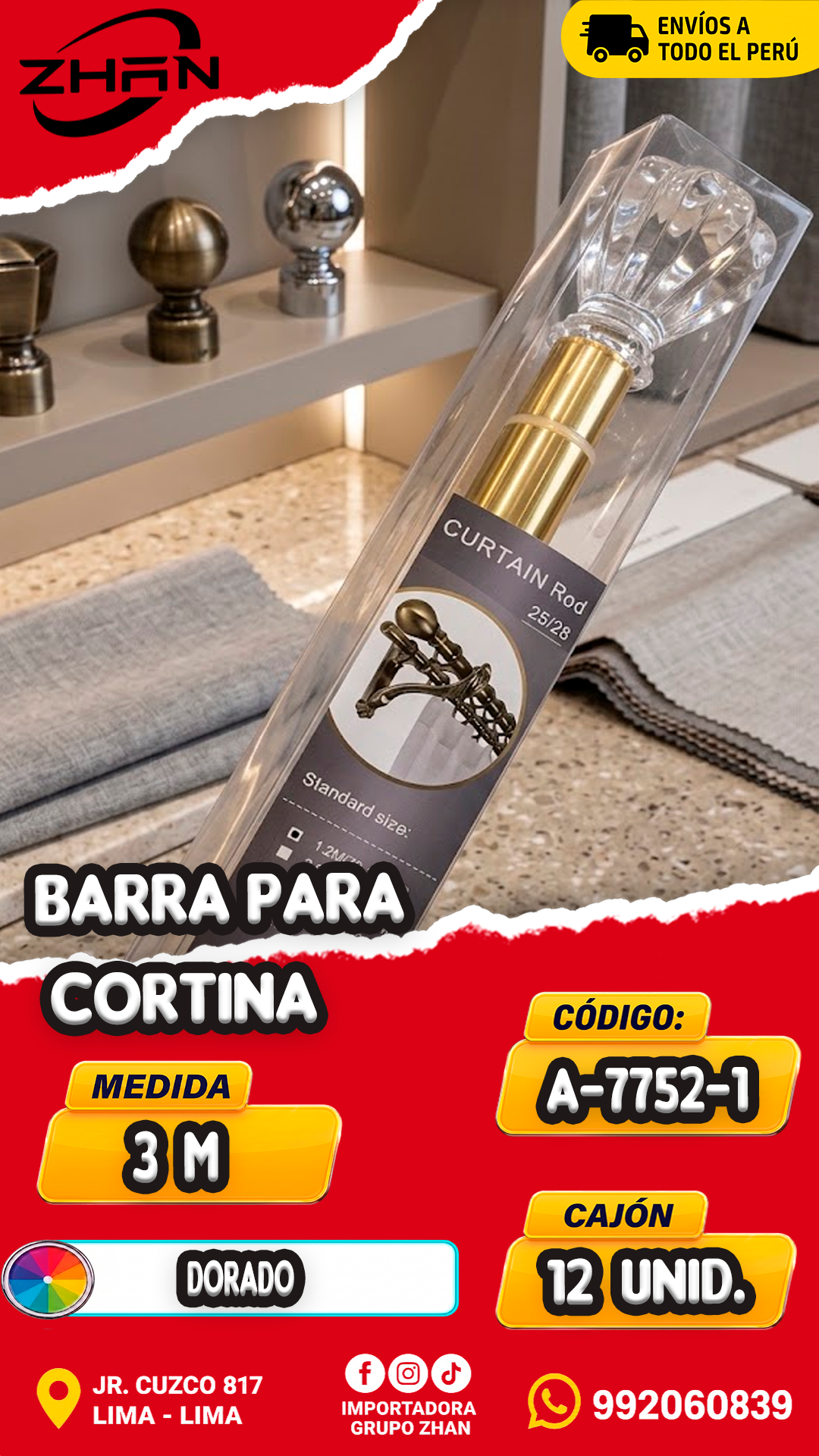 BARRA PARA CORTINA