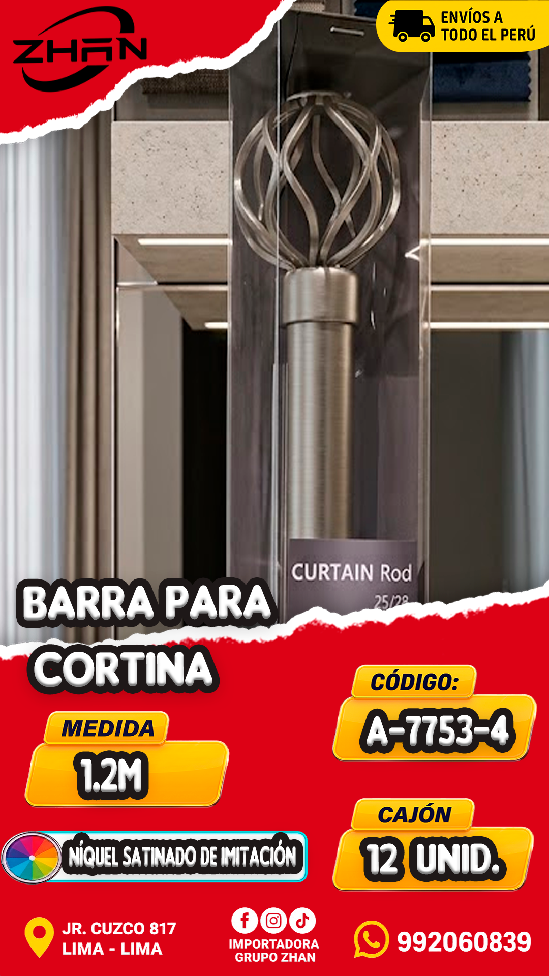 BARRA PARA CORTINA