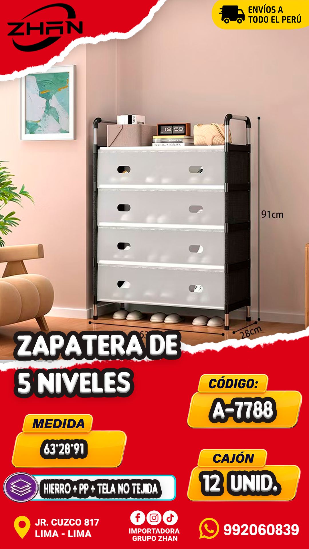 ZAPATERA DE 5 NIVELES