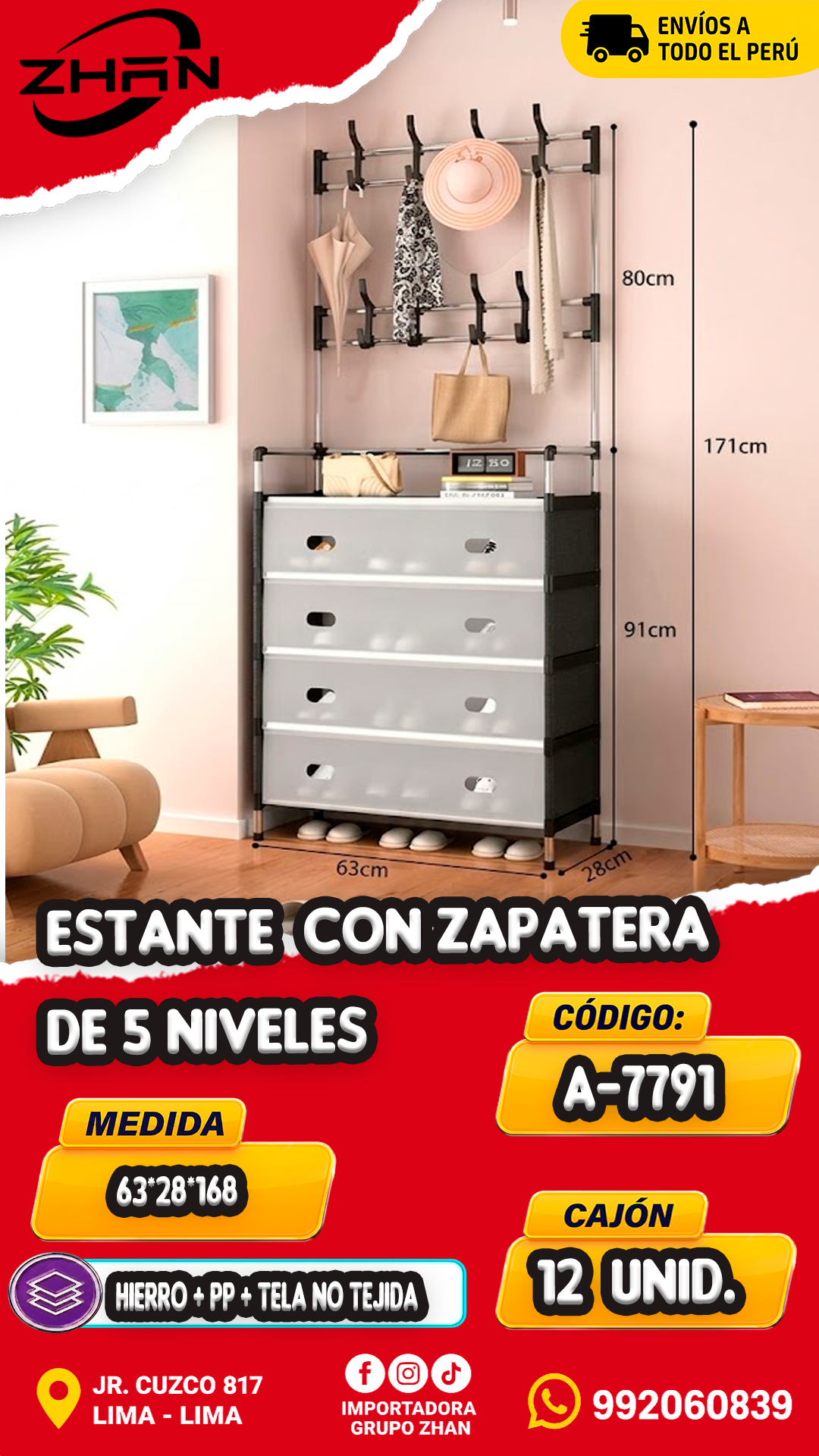 ZAPATERA DE 5 NIVELES