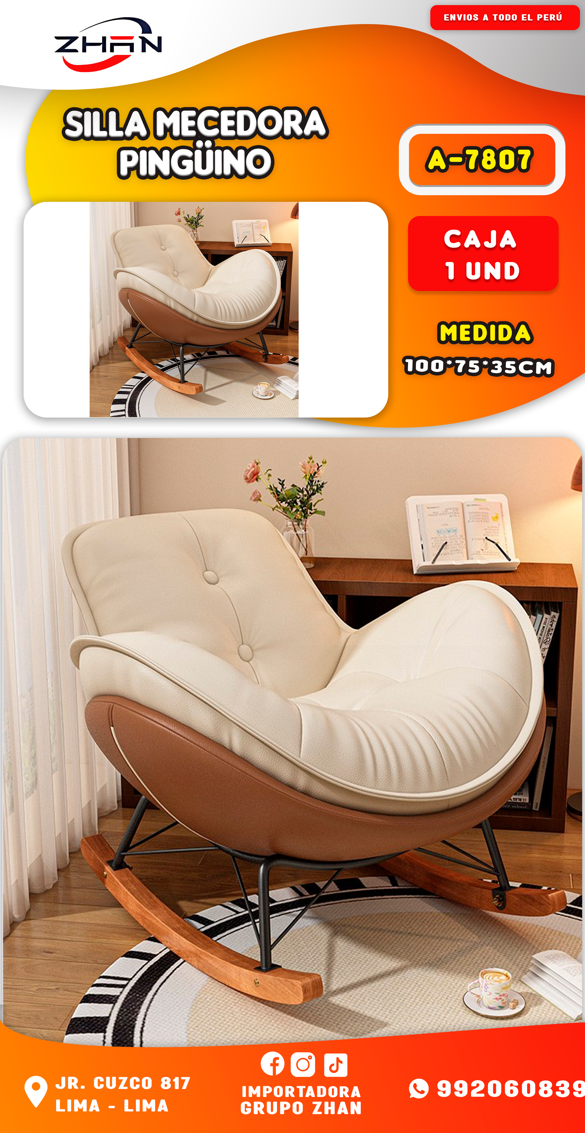 SILLA MECEDORA PINGÜINO