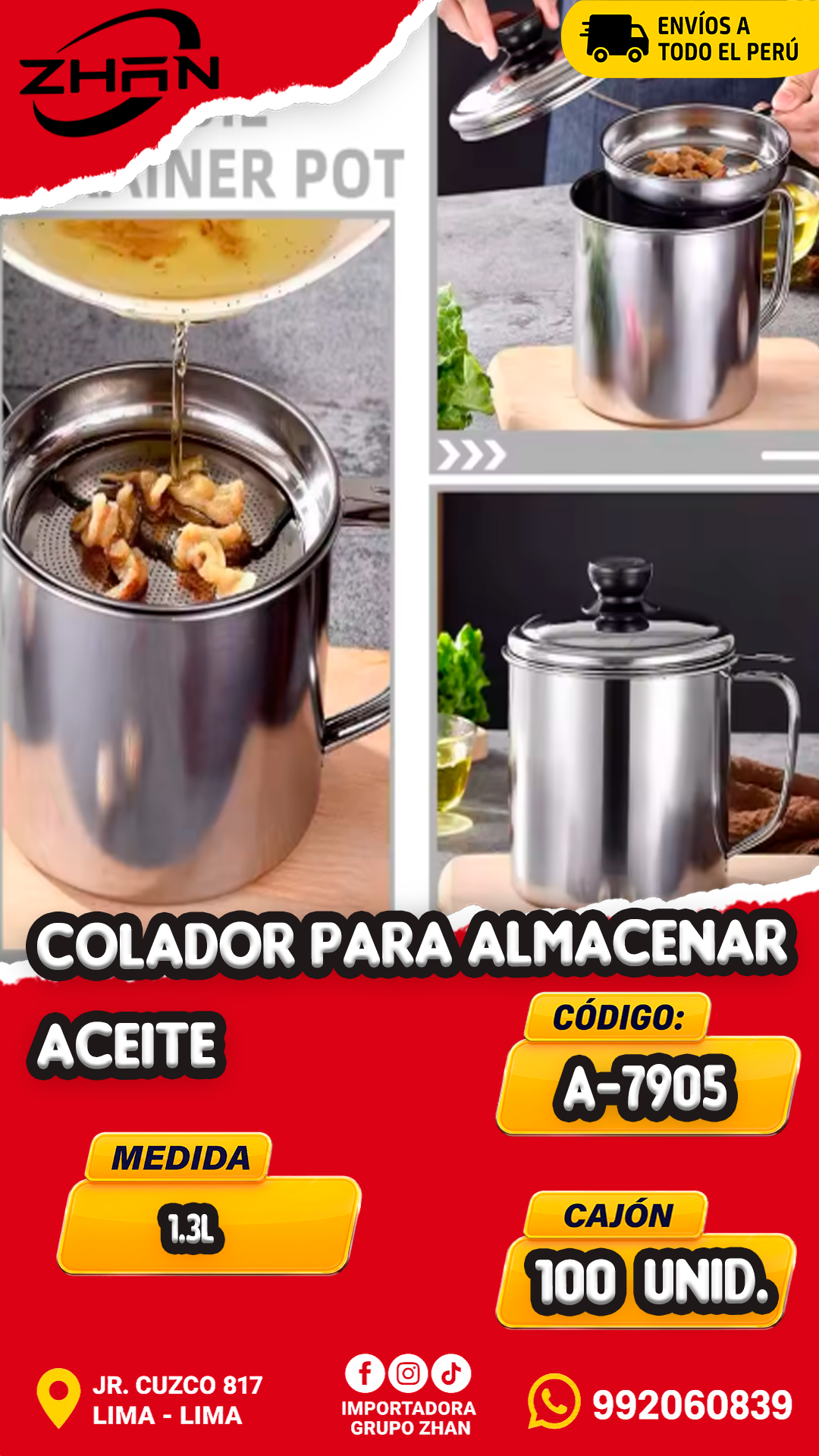 ACEITERA DE ACERO INOXIDABLE