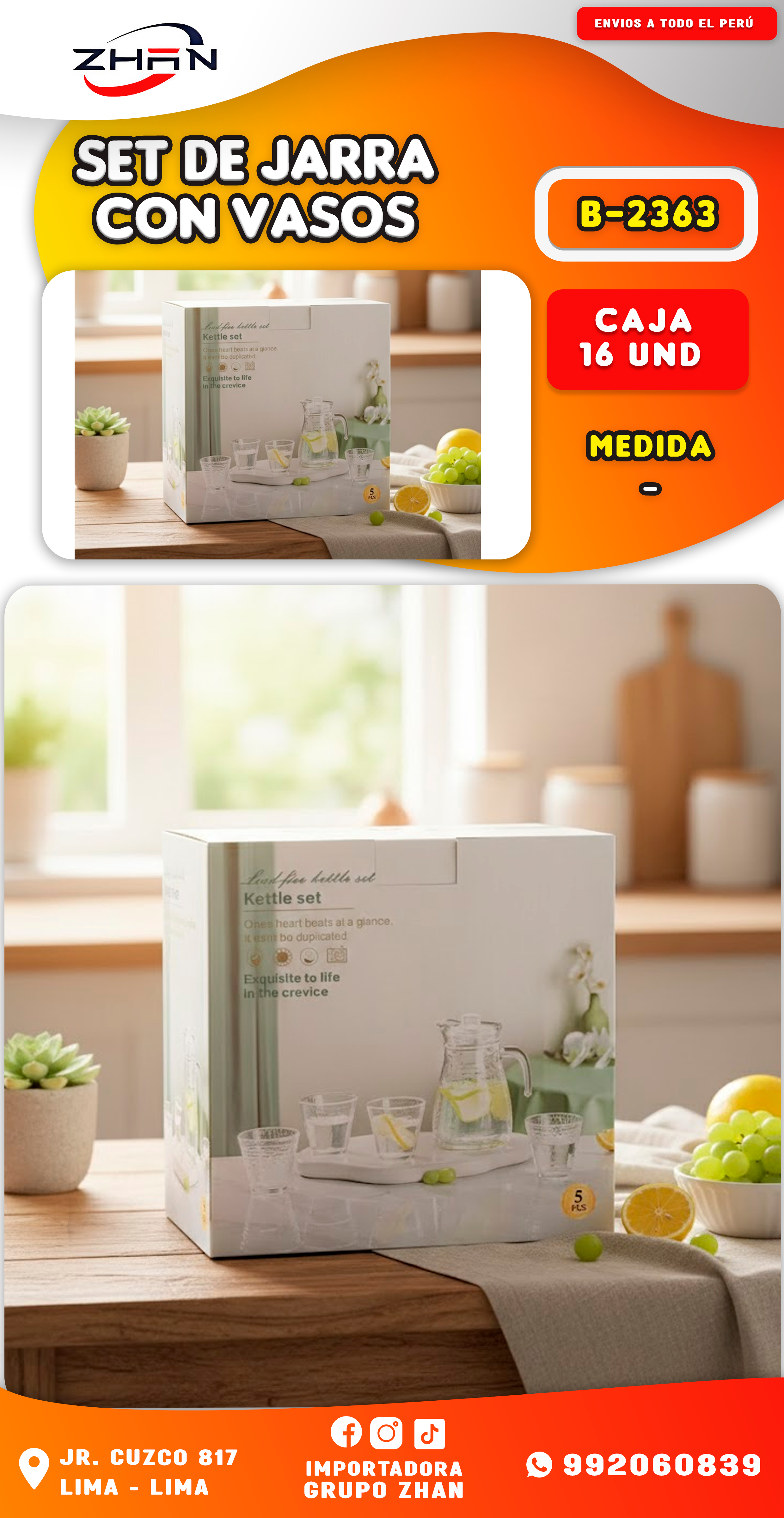 SET DE JARRA CON VASOS