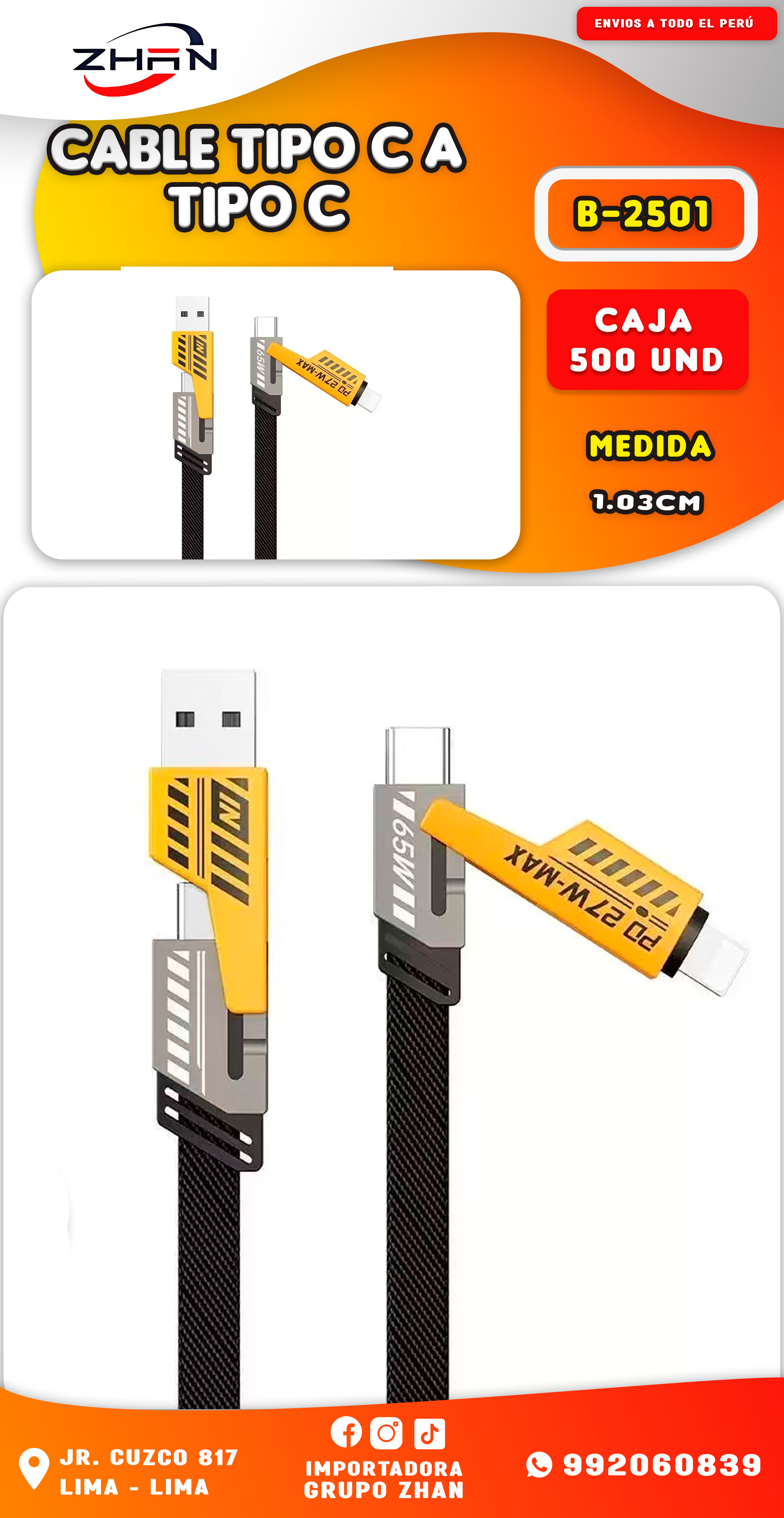 CABLE TIPO C A TIPO C
