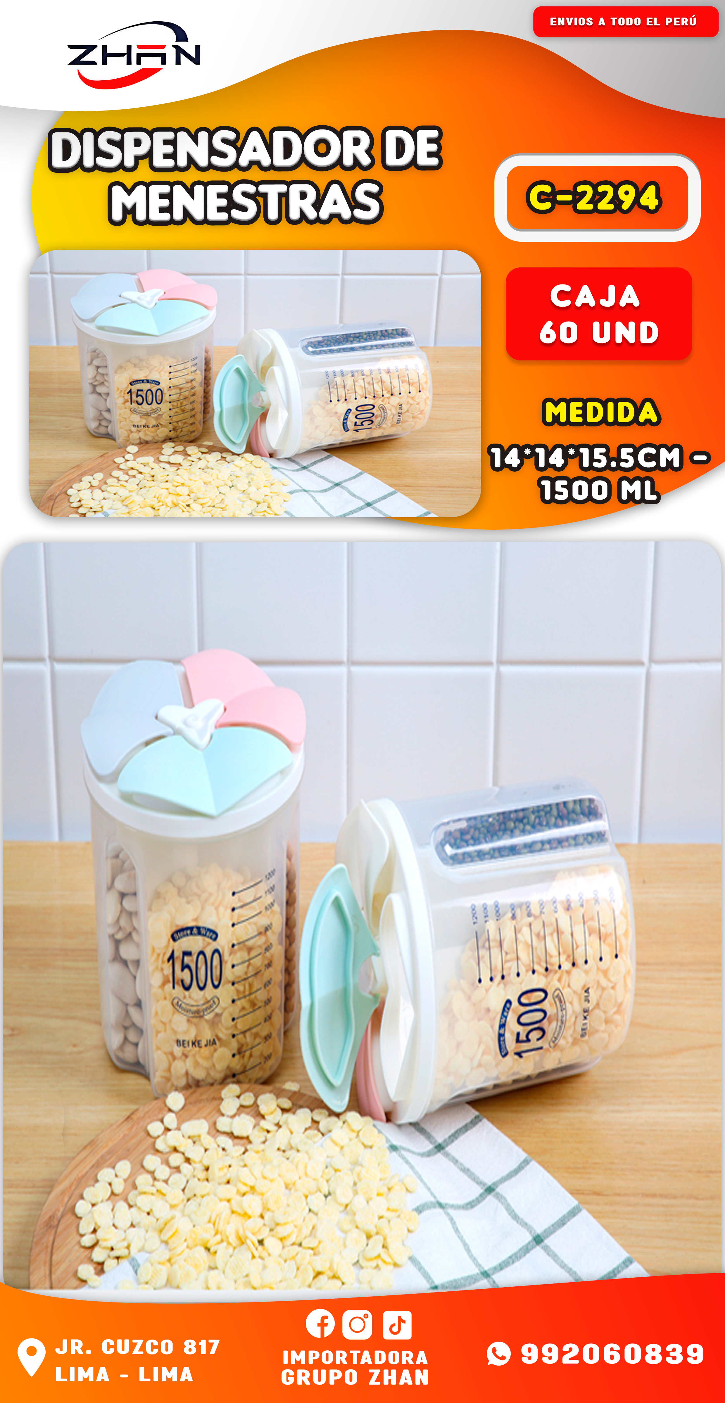 DISPENSADOR DE MENESTRA