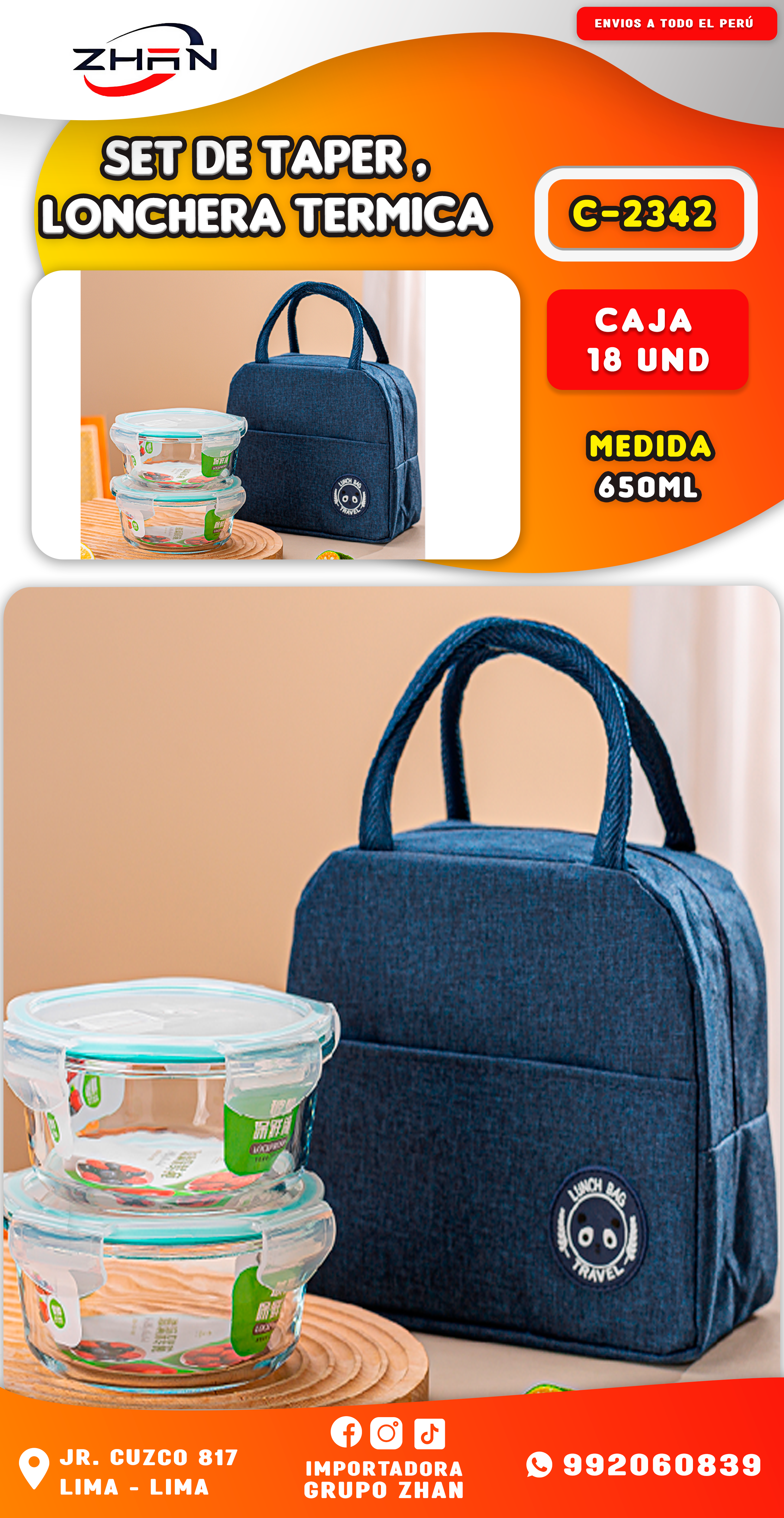 SET DE TAPER,LONCHERA TERMICA