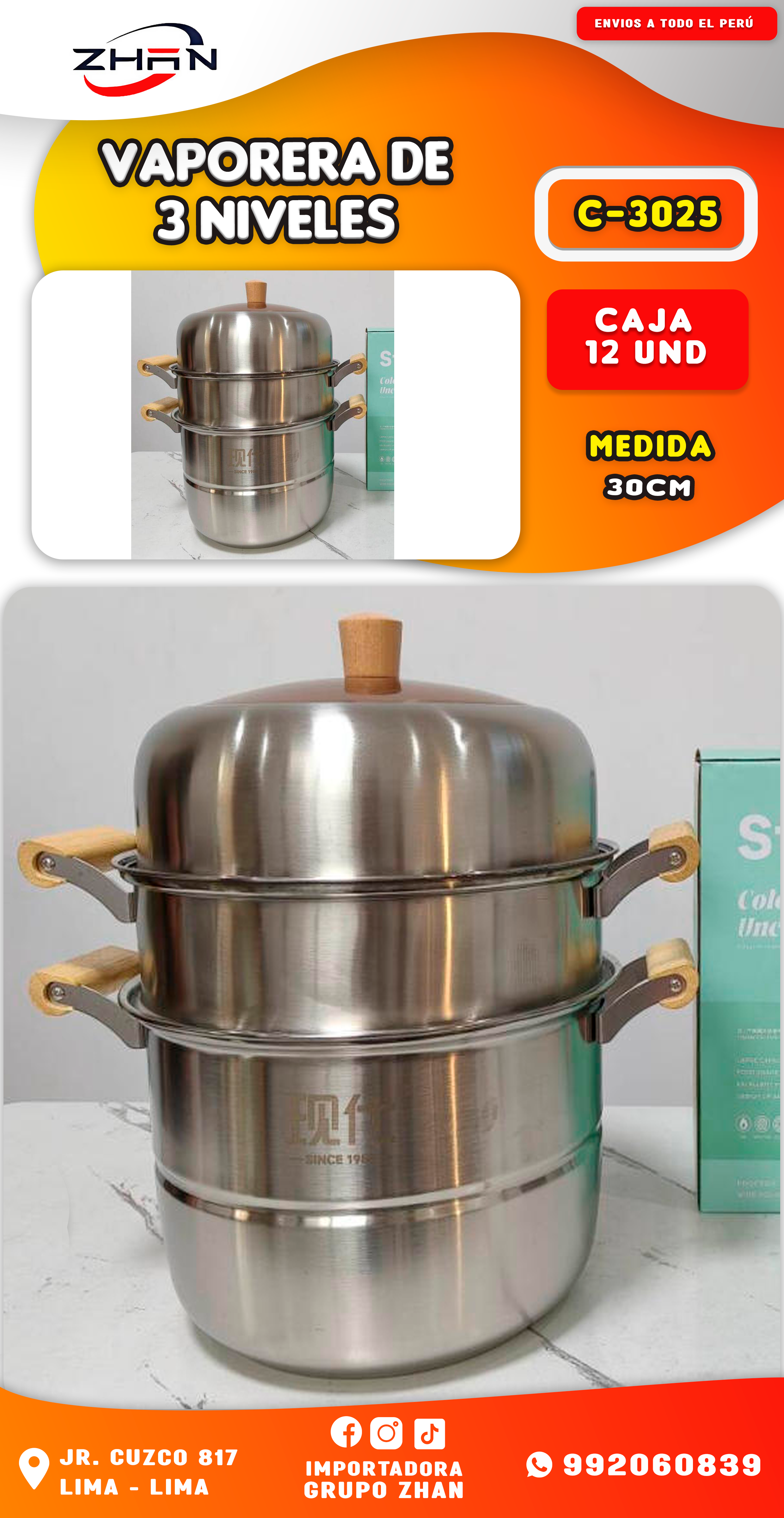 VAPORERA DE 3 NIVELES