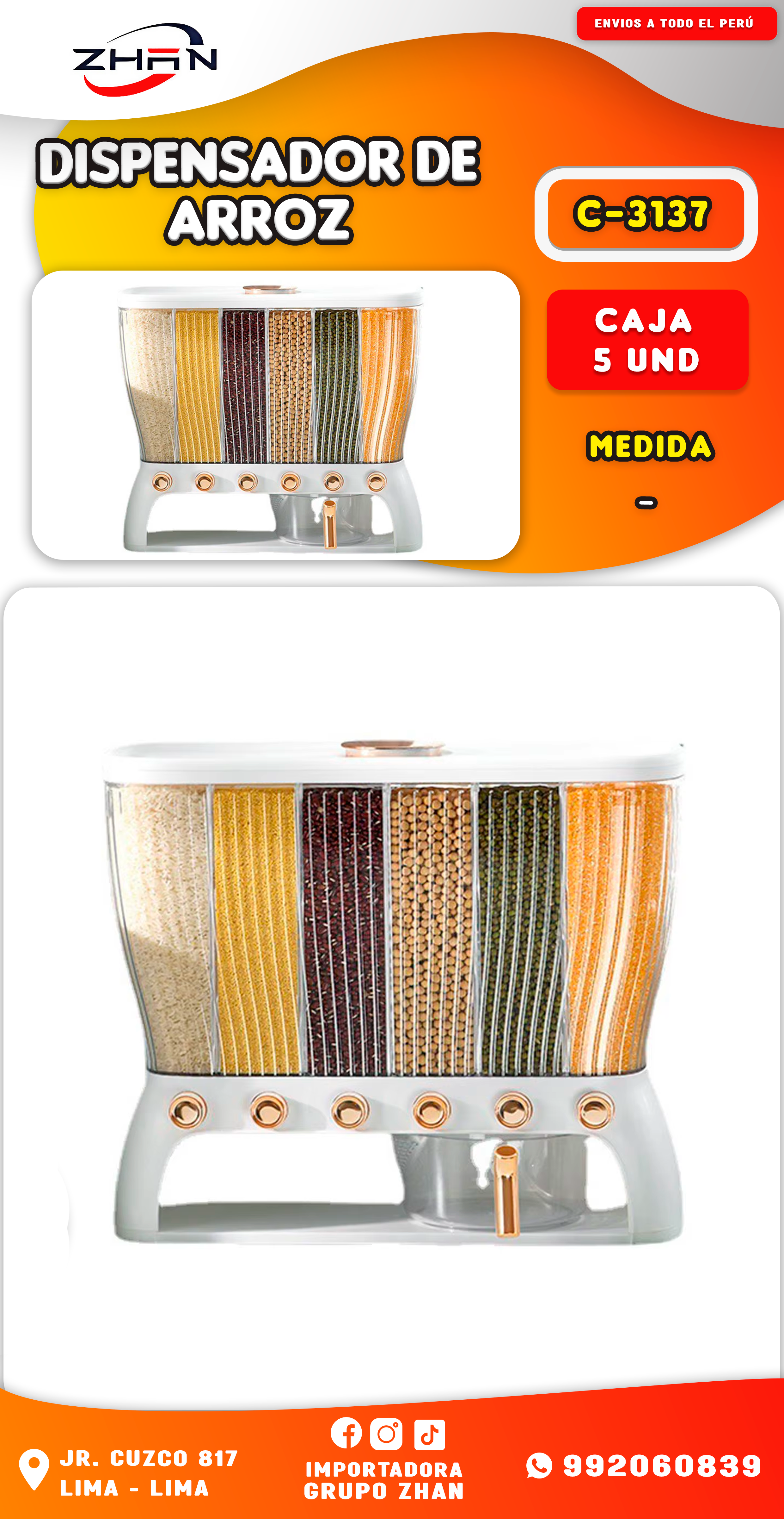 DISPENSADOR DE ARROZ