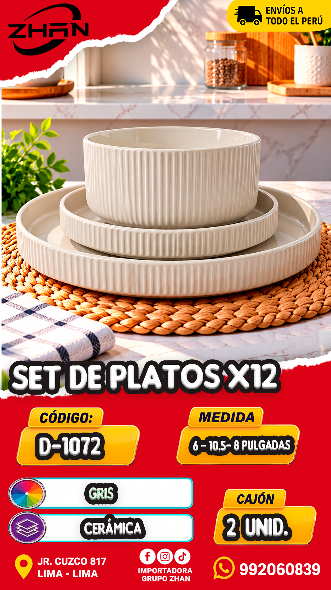 SET DE PLATOS