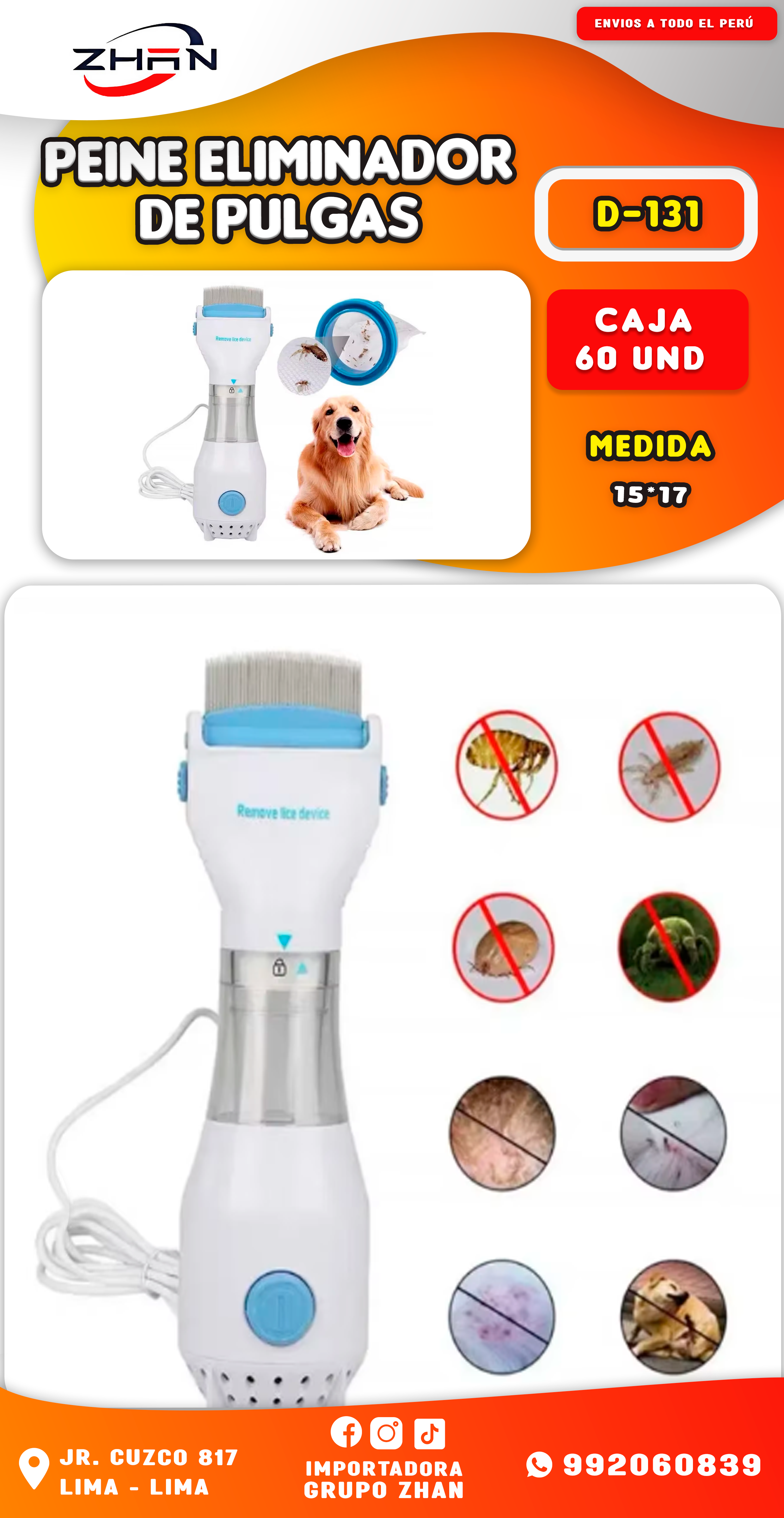 Eliminador de pulgas para mascotas