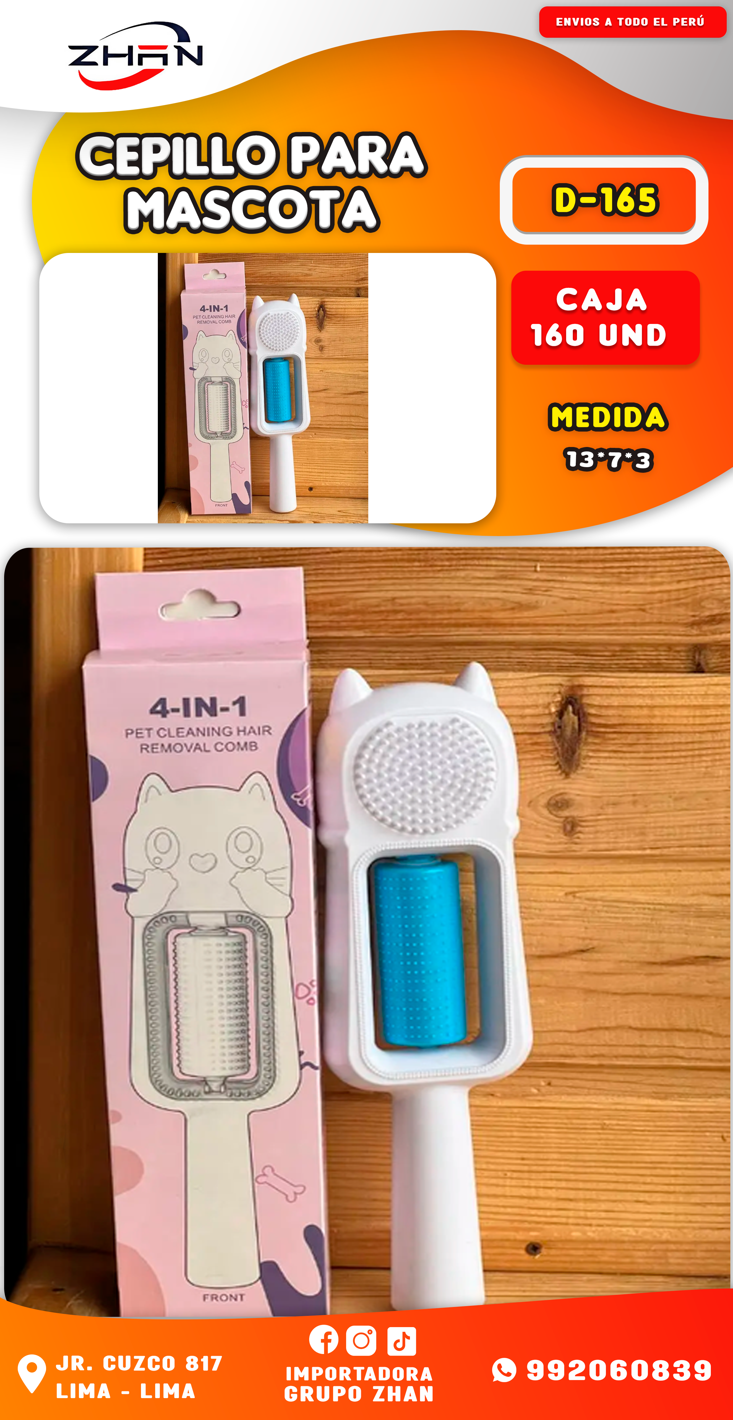 CEPILLO PARA MASCOTAS