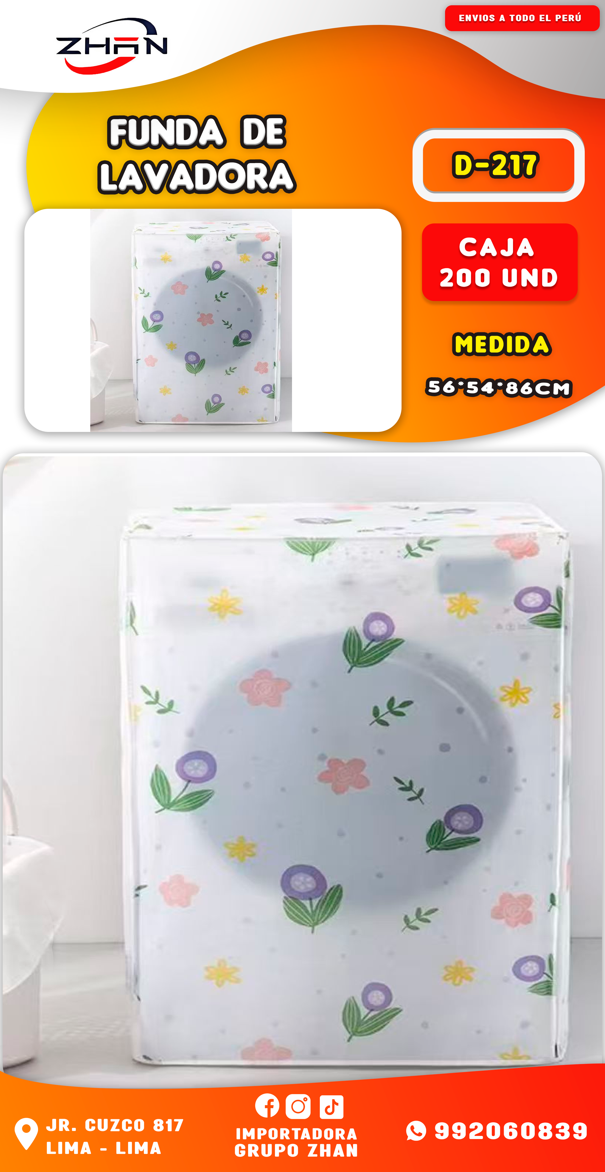 FUNDA PARA LAVADORA