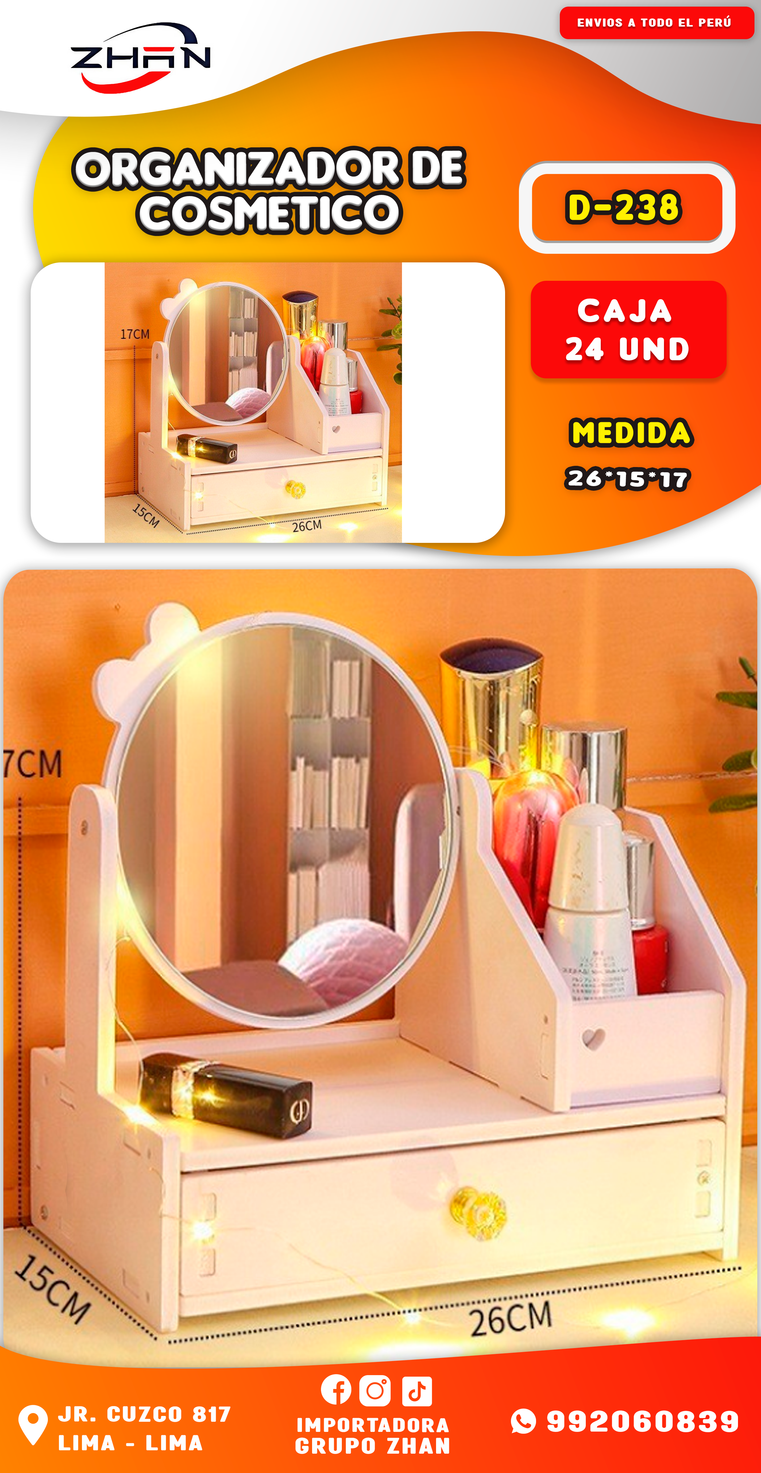ORGANIZADOR DE COSMETICO