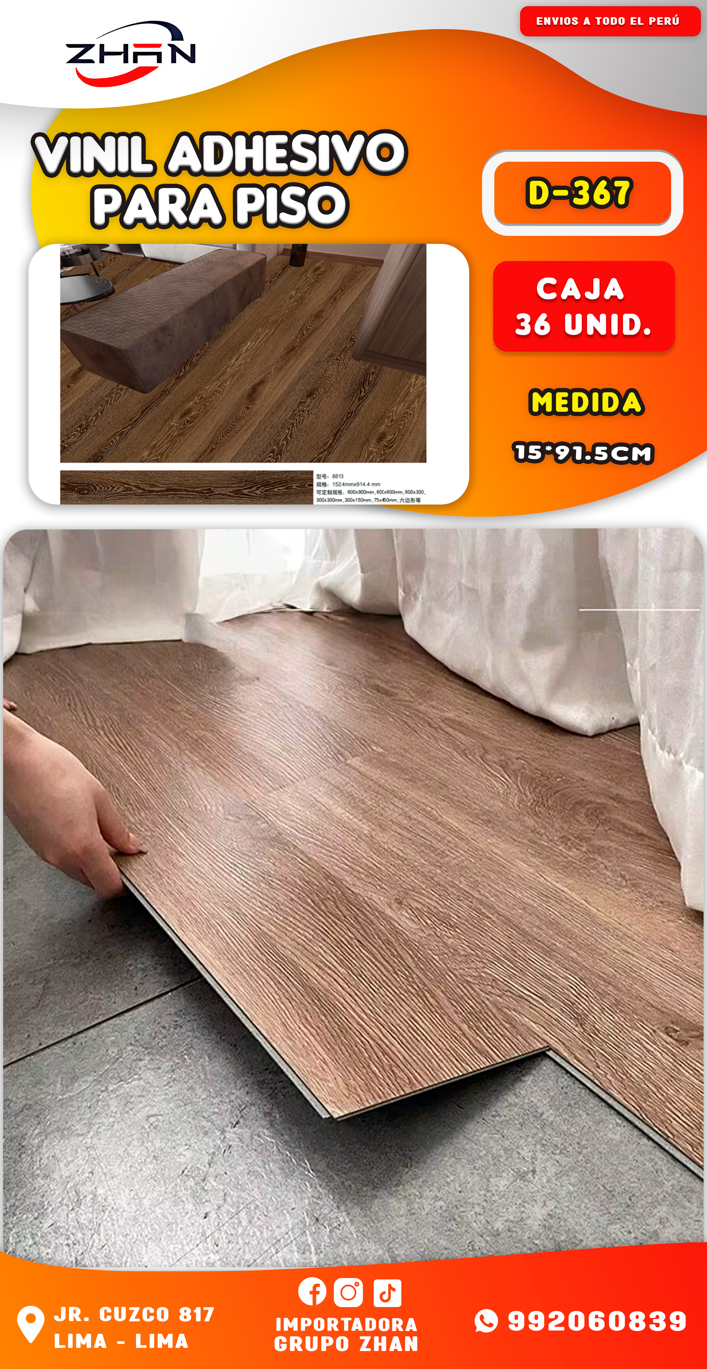 VINIL ADHESIVO PARA PISO