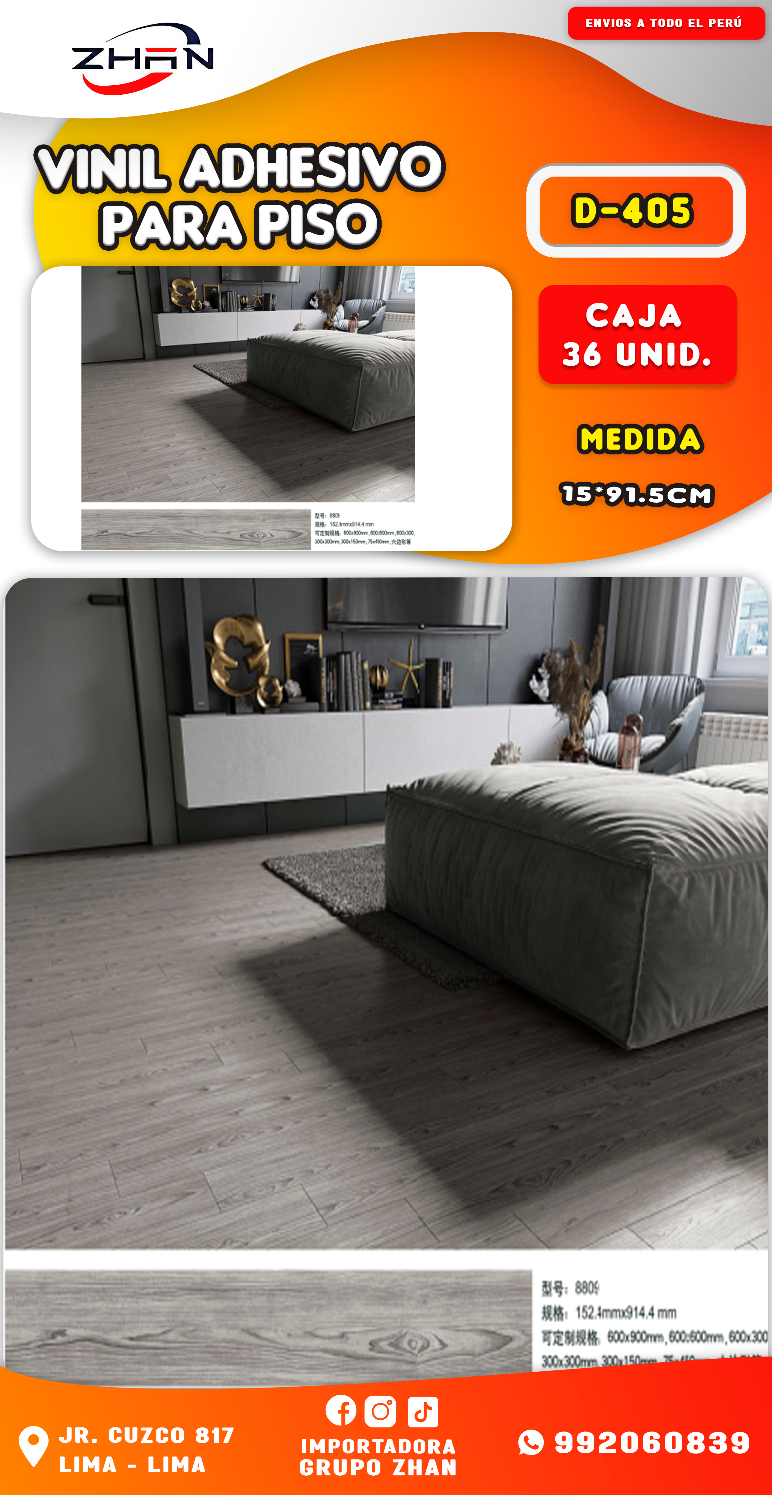 VINIL ADHESIVO PARA PISO