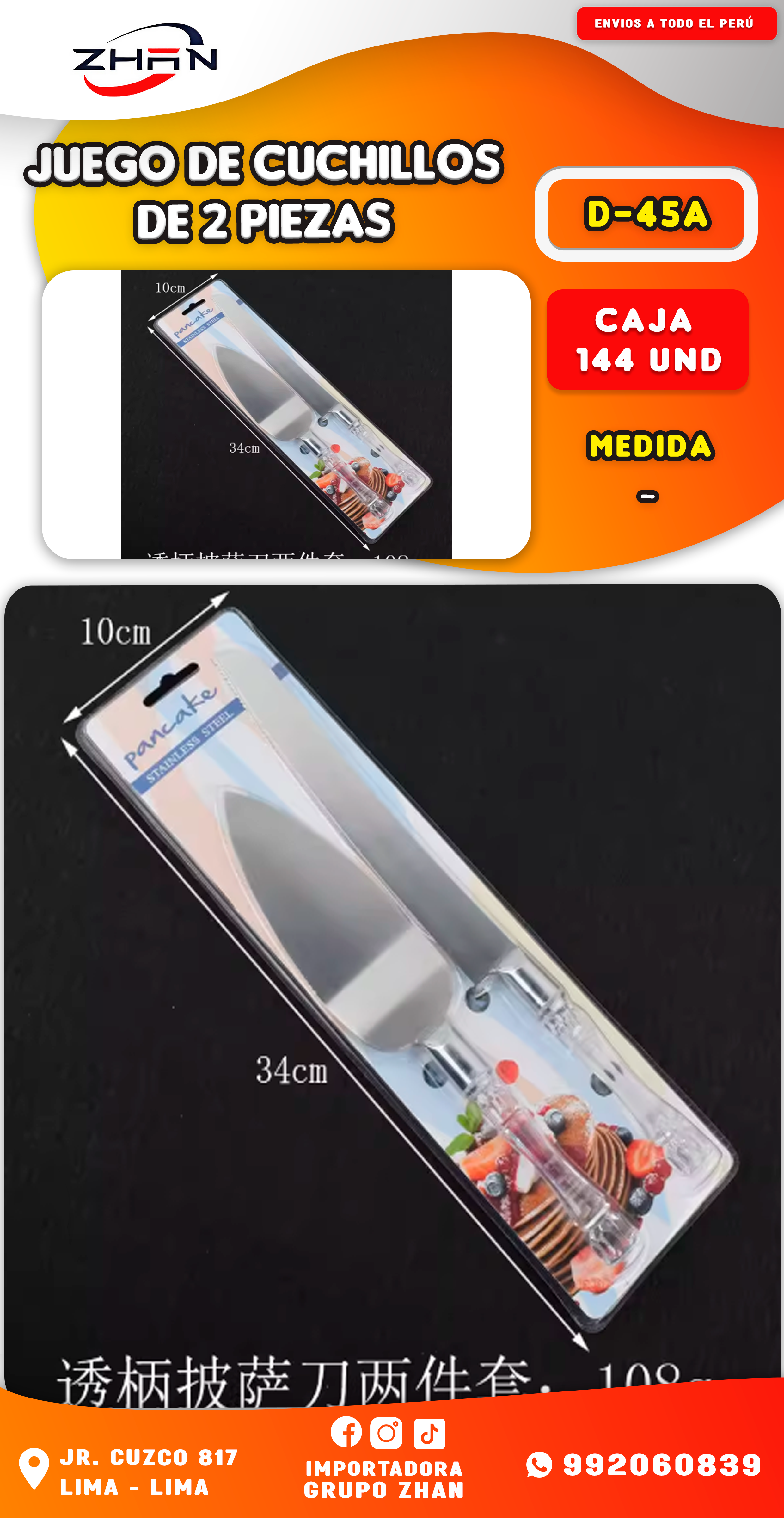 JUEGO DE CUCHILLOS DE 2 PIEZAS