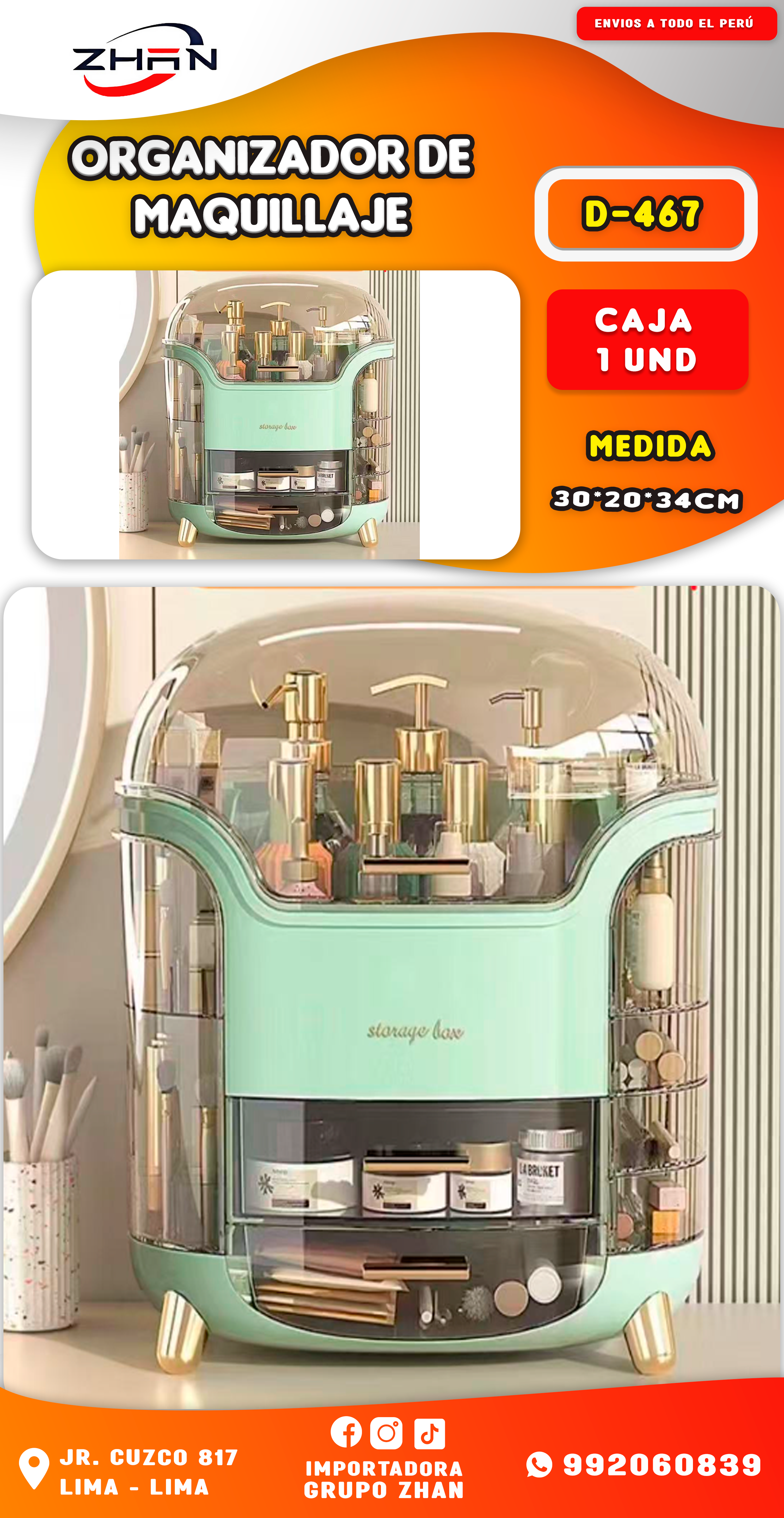 ORGANIZADOR DE MAQUILLAJE