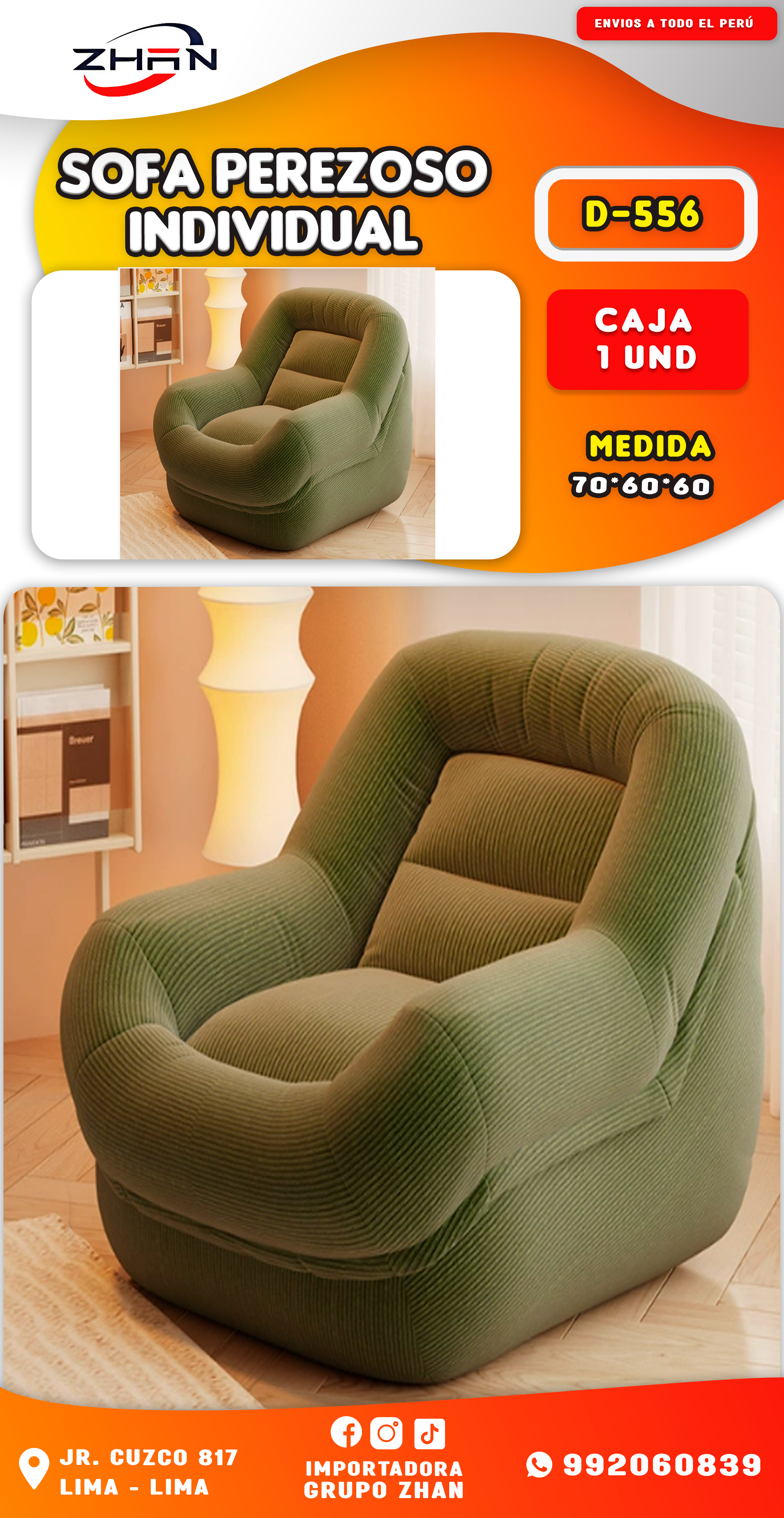 SOFA PEREZOSO INDIVIDUAL