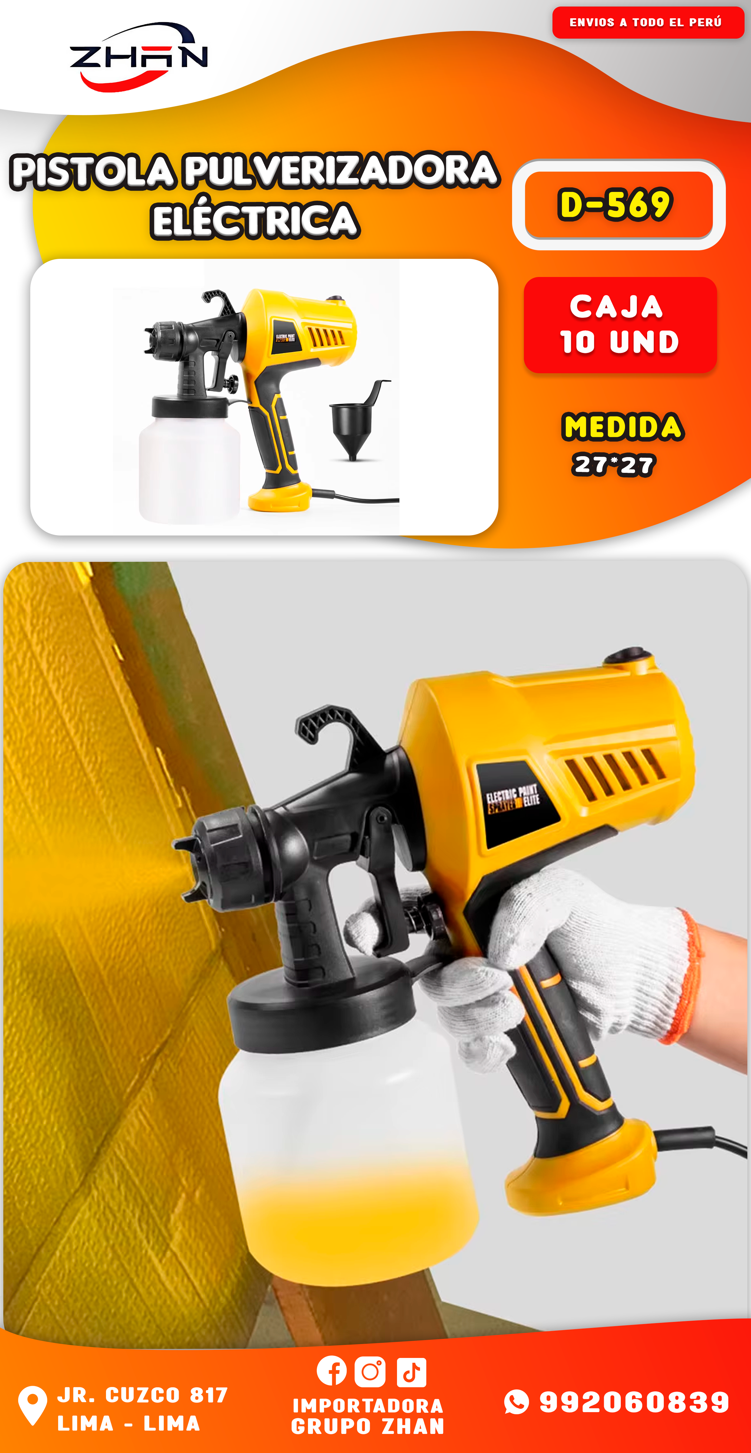 PISTOLA PULVERIZADORA ELÉCTRICA