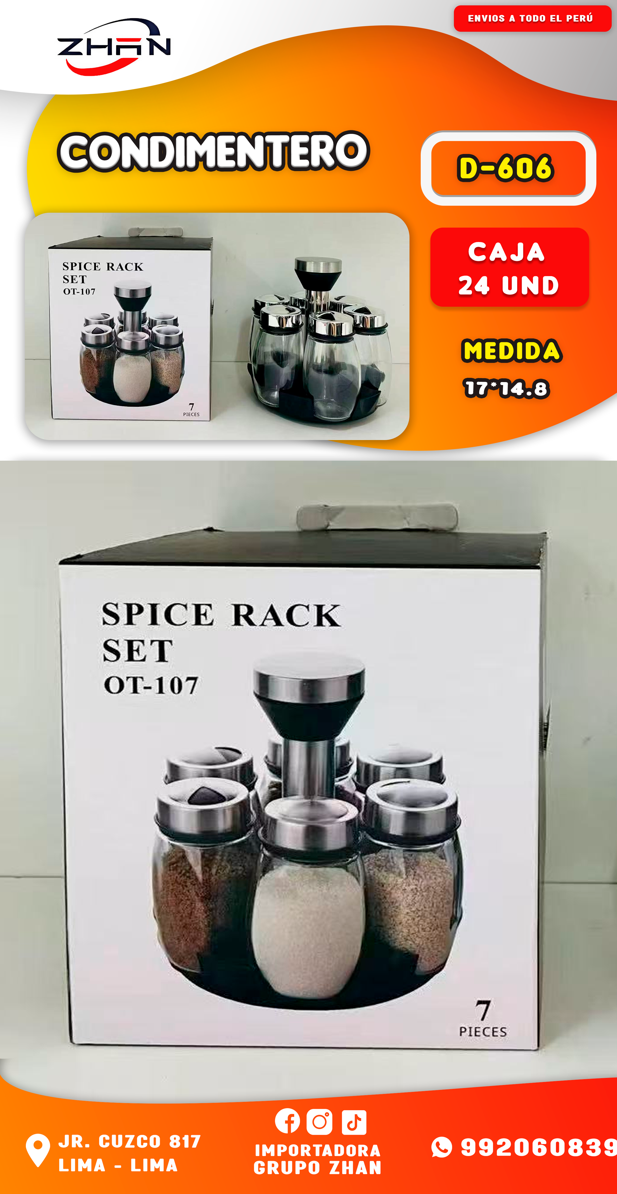 ORGANIZADOR DE CONDIMENTOS MODELO 107