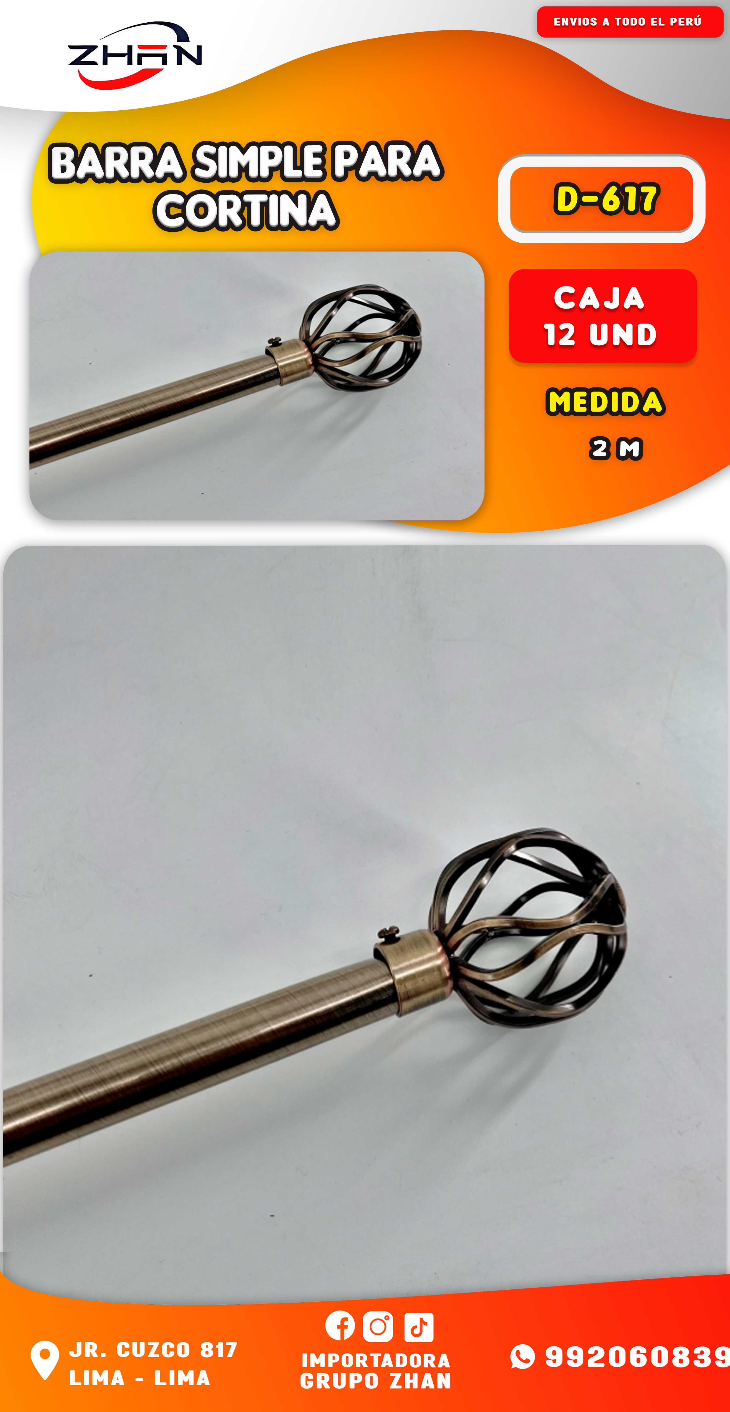 BARRA SIMPLE PARA CORTINA