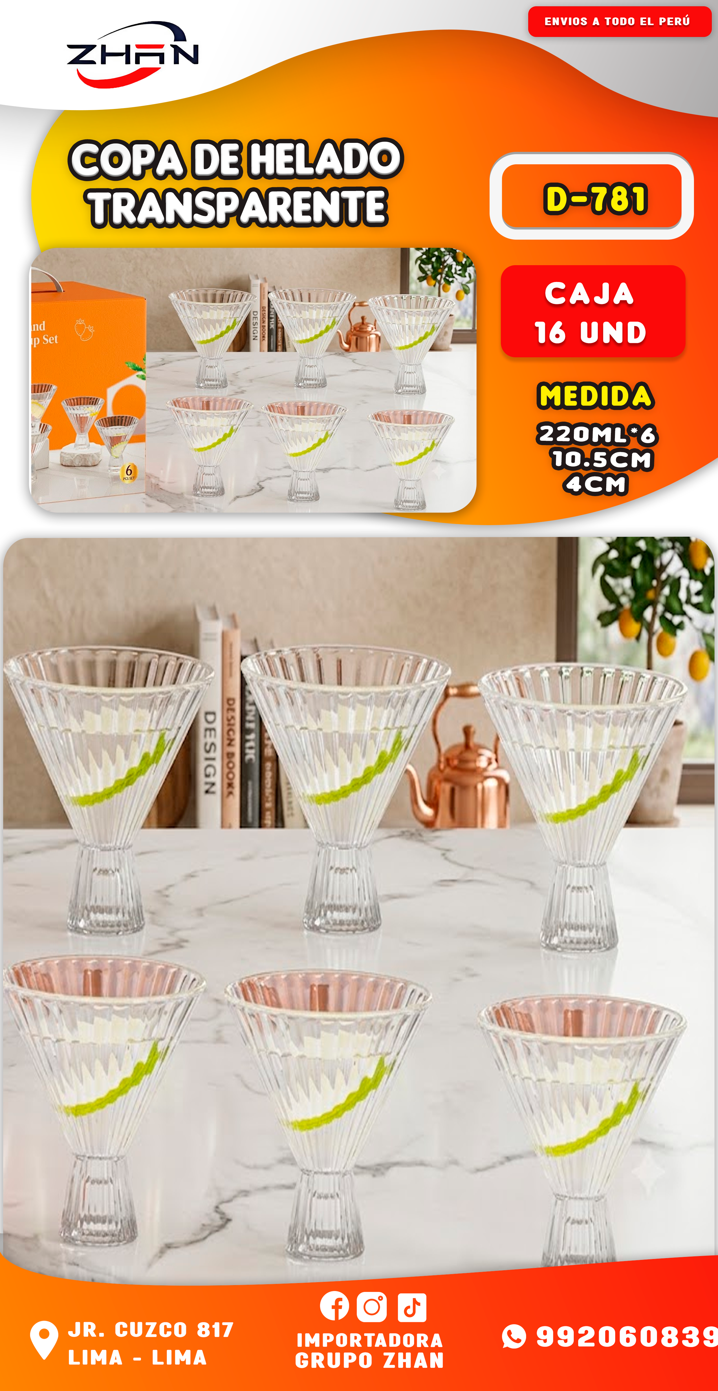 COPA DE HELADO TRANSPARENTE