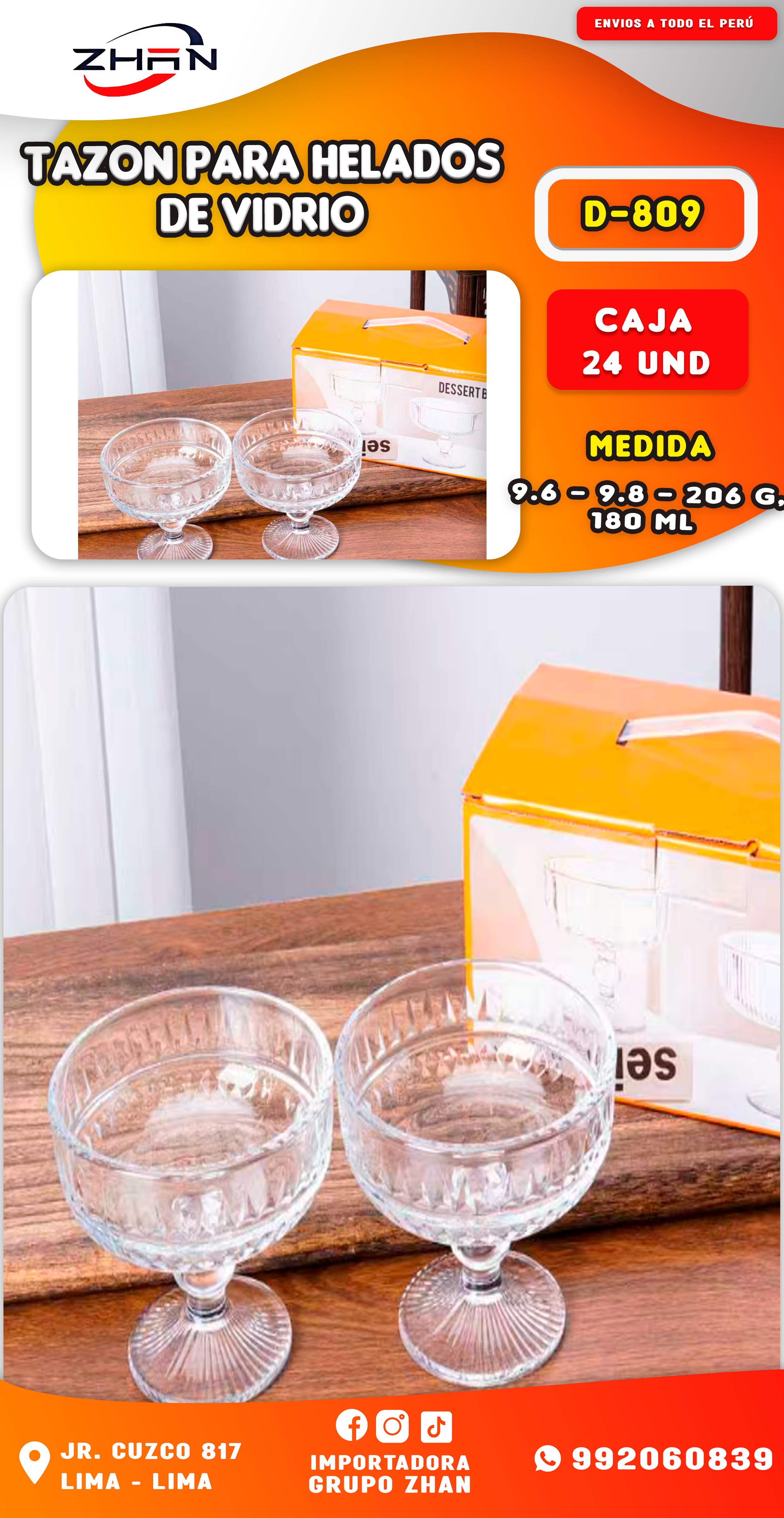 COPA PARA HELADOS DE VIDRIO