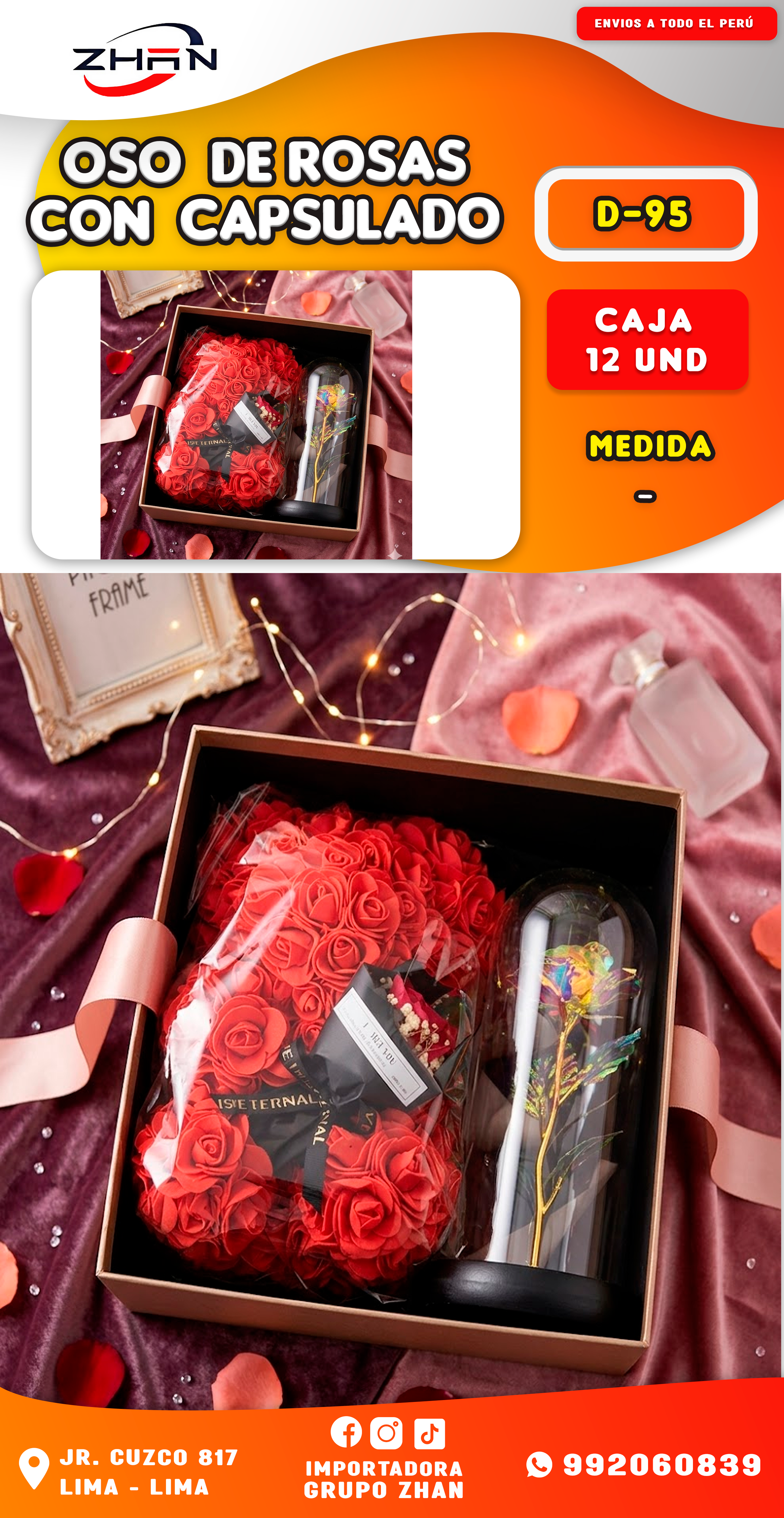 OSO DE ROSAS CON CAPSULADO