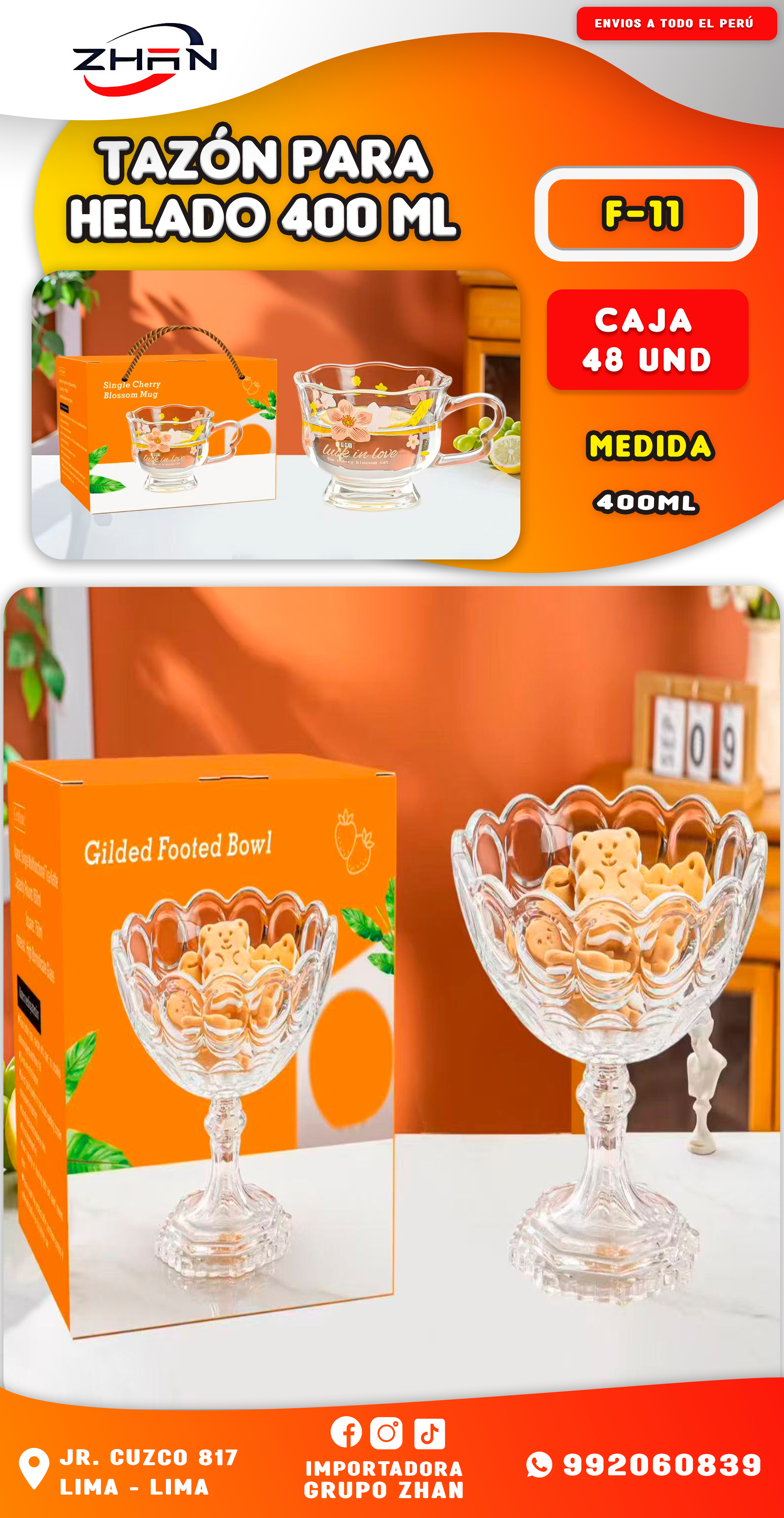 TAZON PARA HELADO 400 ML