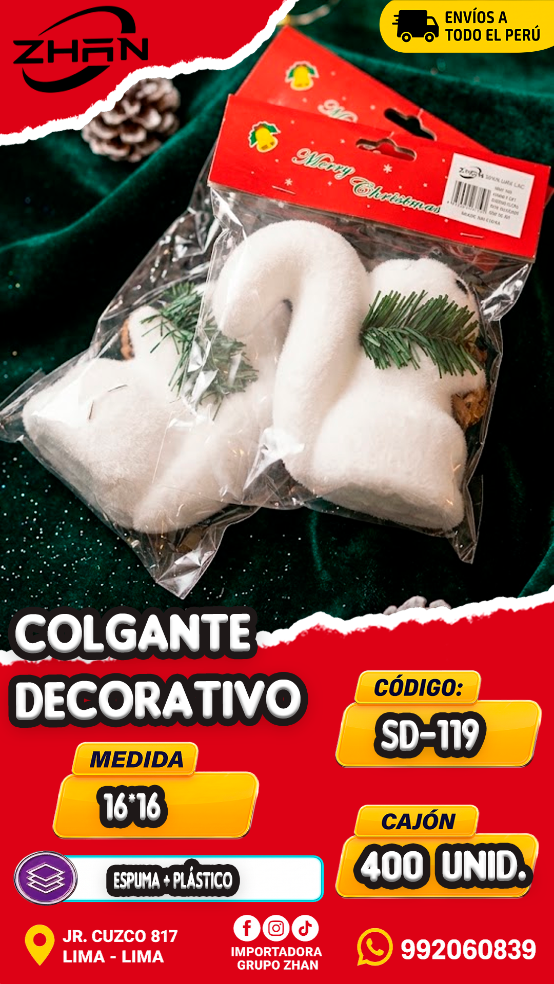 COLGANTE DECORATIVO CON FORMA DE ANIMAL