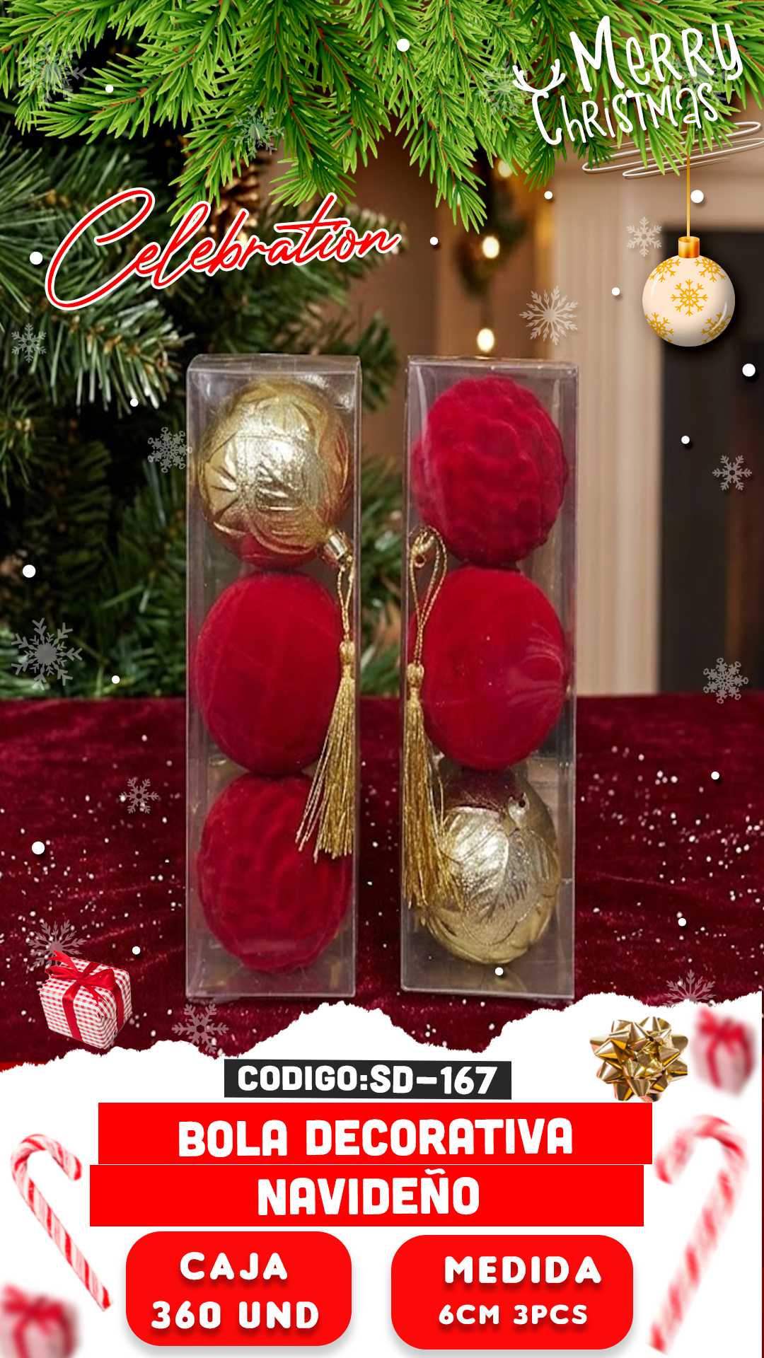 BOLA DECORATIVA NAVIDEÑO